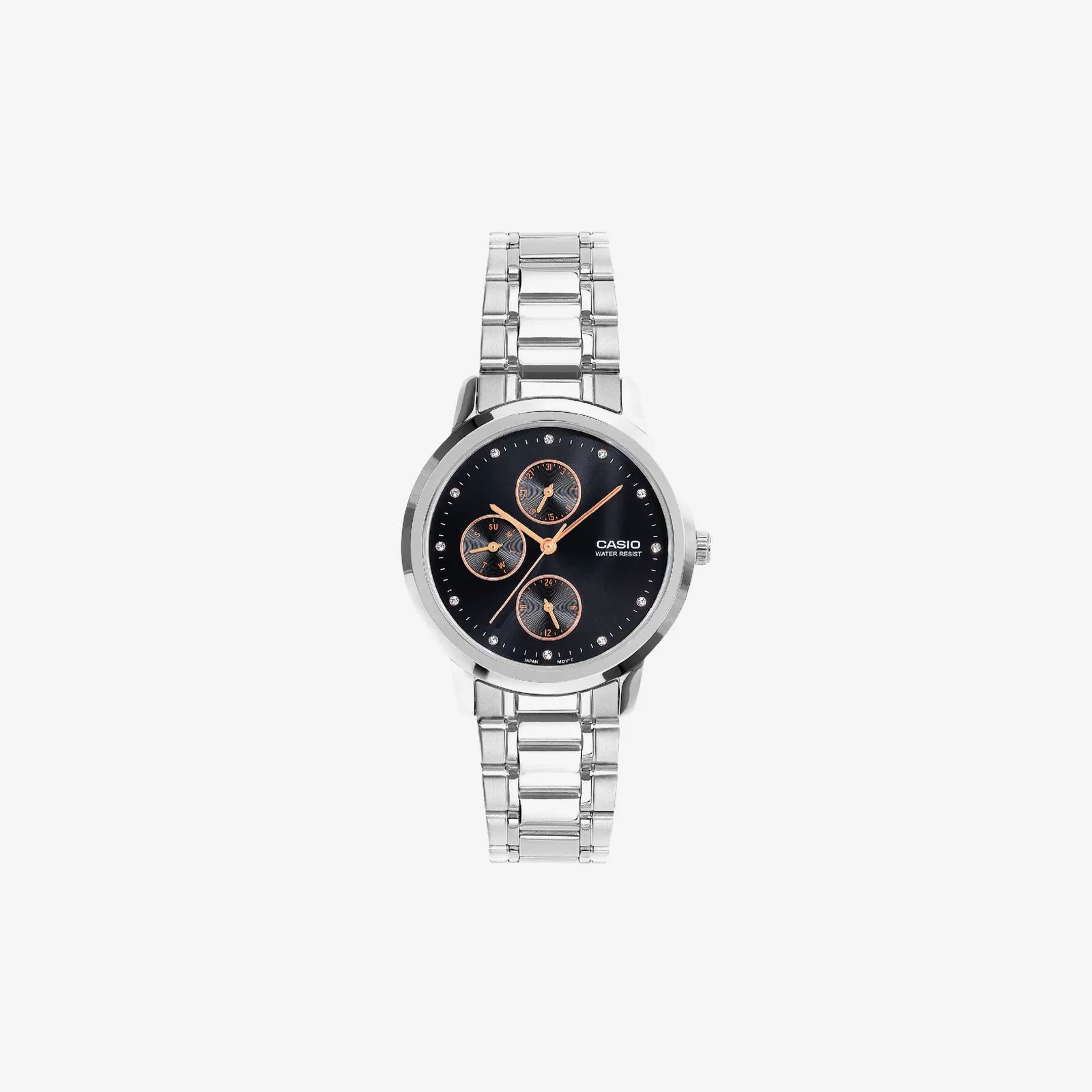 Casio LTP-SN6KD-1A Quartz Black Dial Analog Stainless Steel Watch