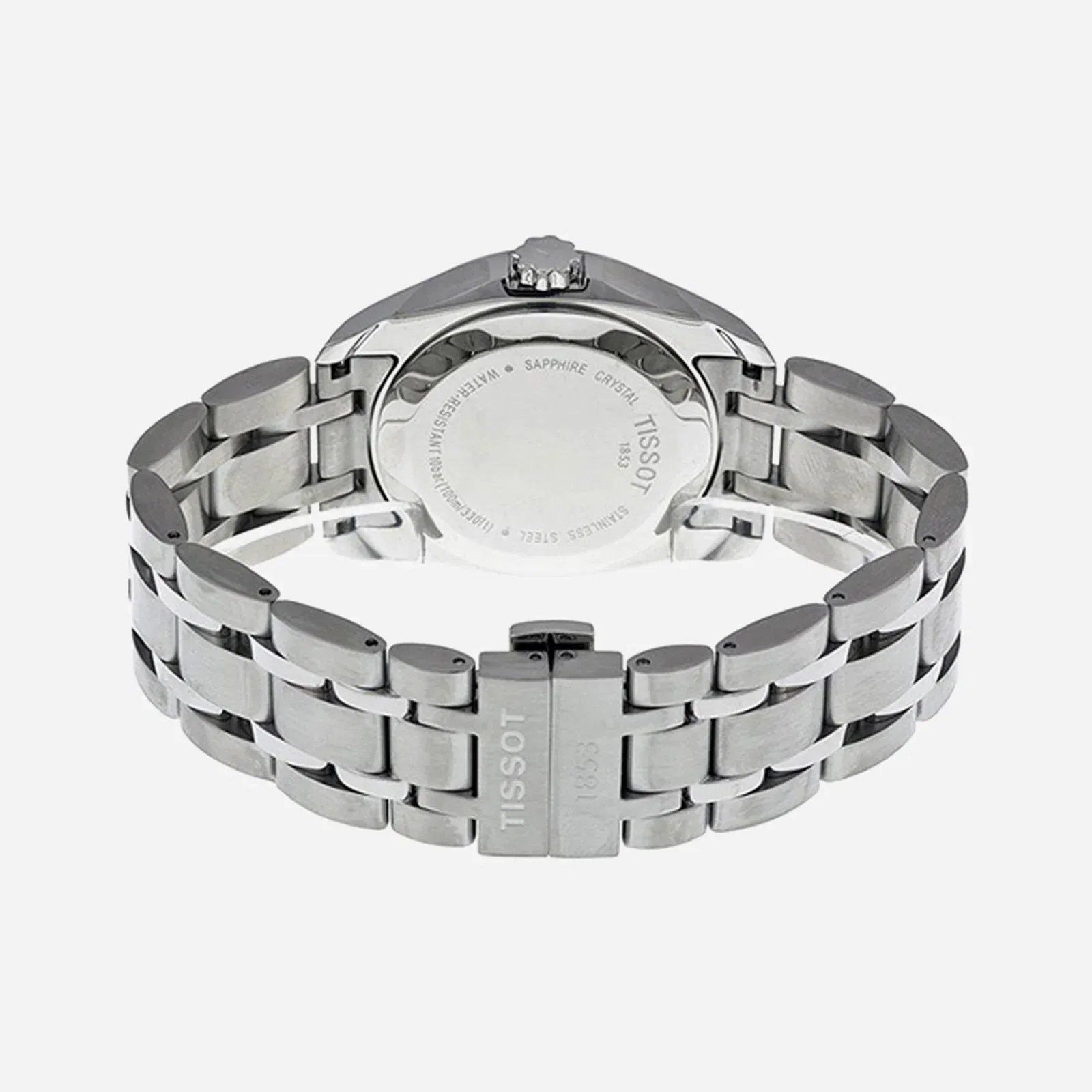 Tissot Couturier Black Dial Silver Stainless Steel Strap Watch