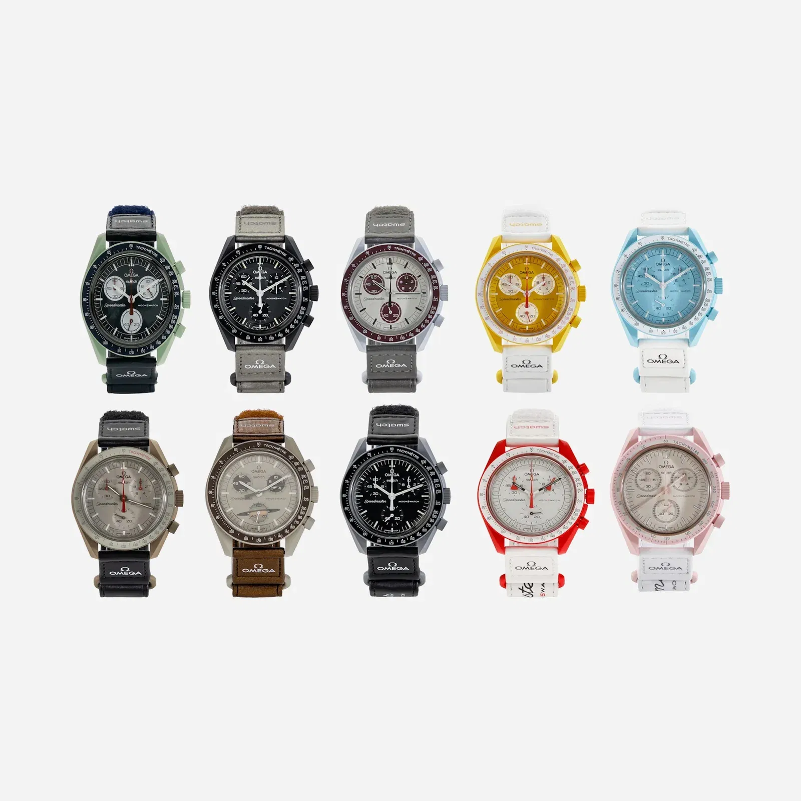 Swatch X Omega Bioceramic Moon Top 10 Set