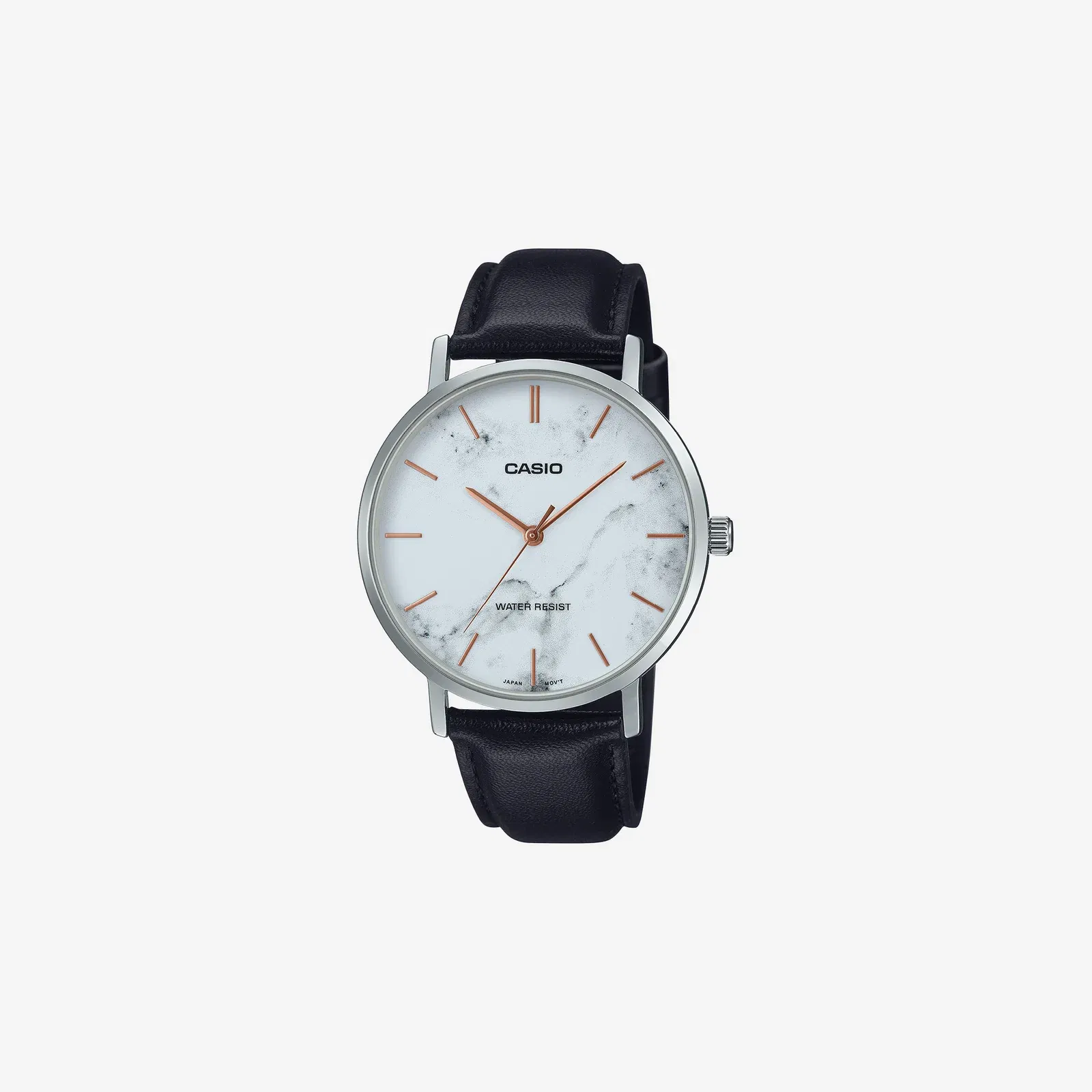 Casio Enticer MTP-VT01LM-7AUDF Quartz White Dial Analog Leather Watch