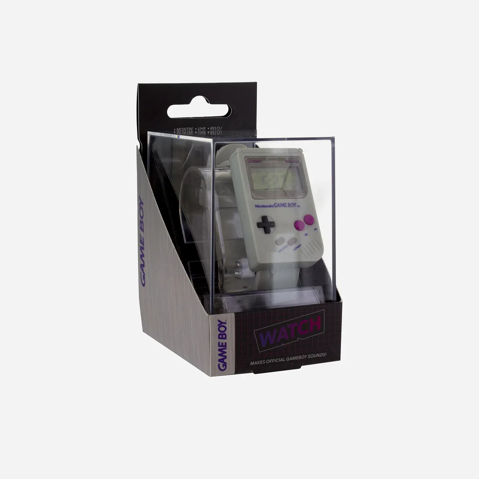 Nintendo Gameboy Digital Watch Official Super Mario Land Alarm Sound & Built-in LED Iconic Design, Great Retro Gaming Gift