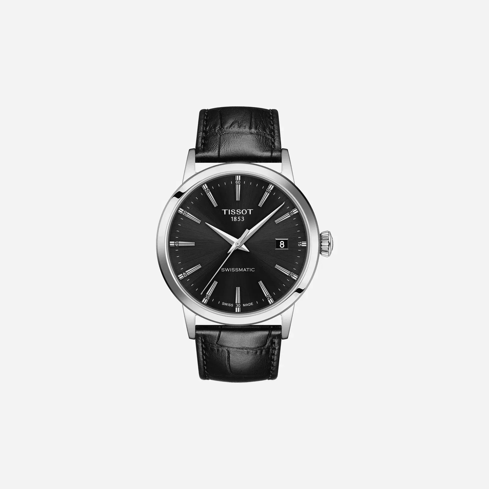 Tissot Classic Dream Swissmatic Automatic Dial Black Leather Strap Watch