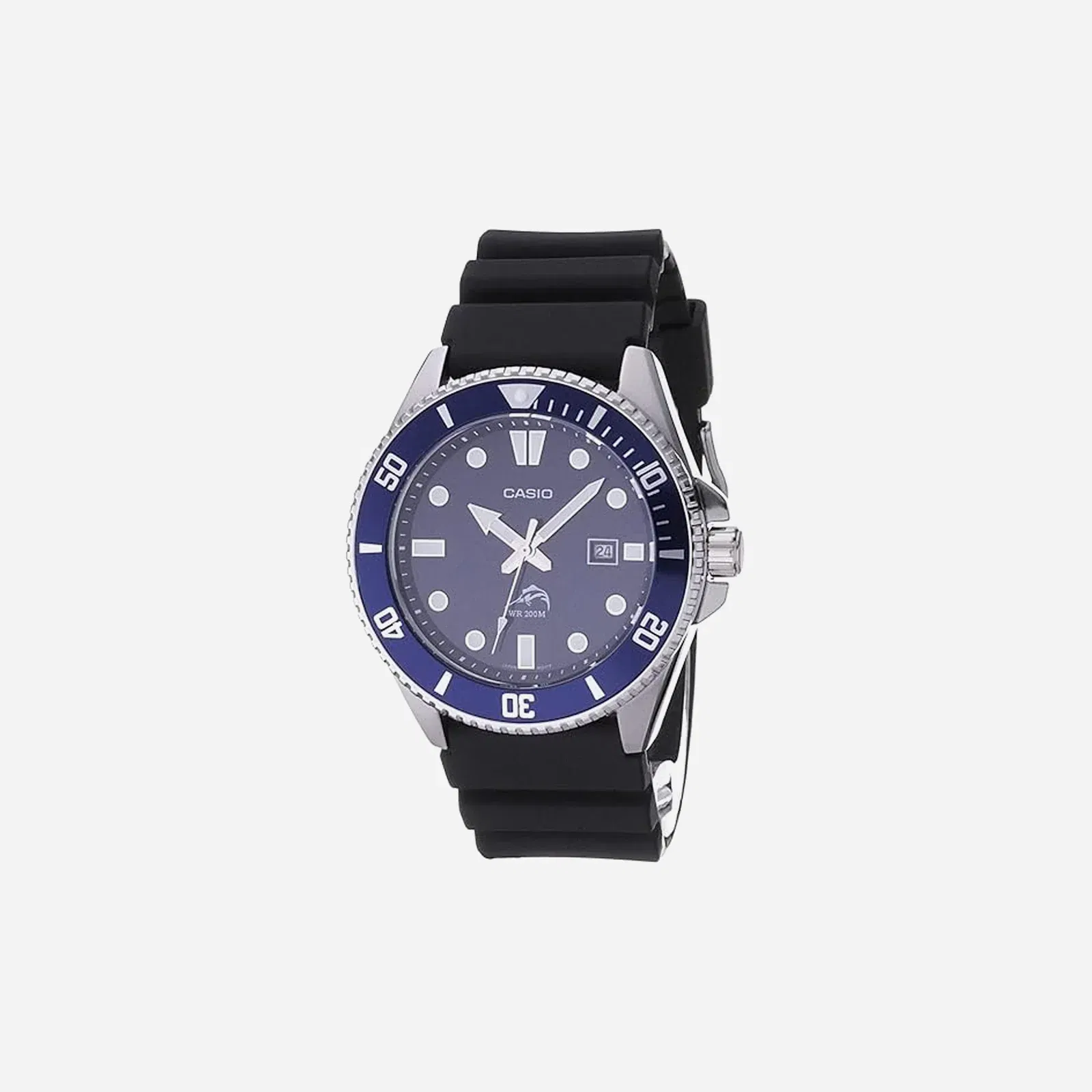 Casio MDV-106B-2AVCF Series Blue Dial Stainless Steel Case Resin Band Unisex Analog Watch
