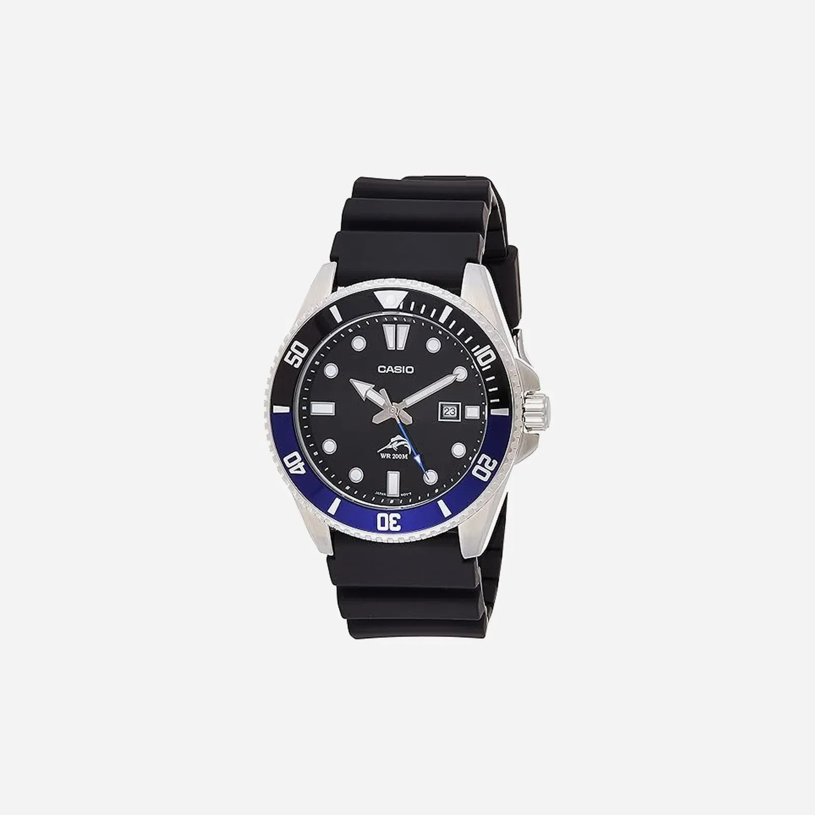 Casio Marlin Duro Batman MDV106B-1A1V Series Black Dial Black-Blue Case Resin Strap Watch