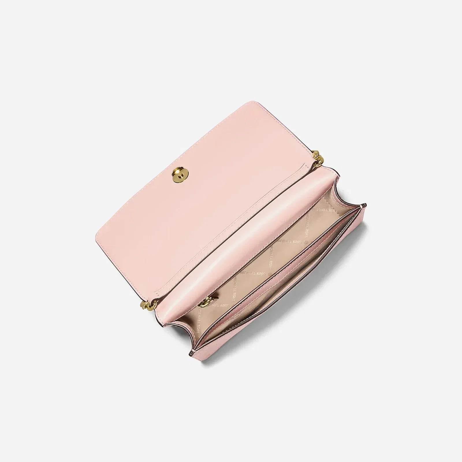 Michael Kors Jet Set Medium Signature Logo Crossbody Bag Powder Blush