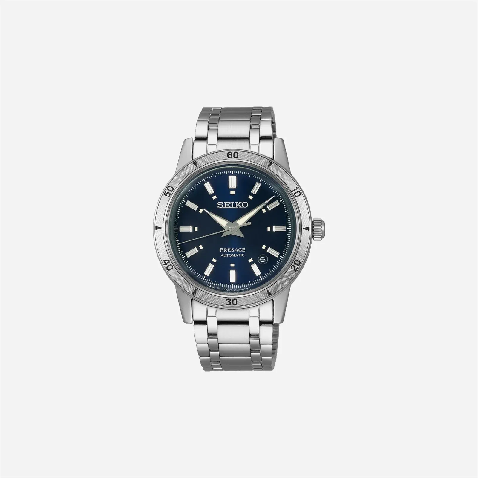 Seiko Presage Style 60s Elegant Yet Rugged Blue Dial Stainless Steel Watch - SRPL07J1