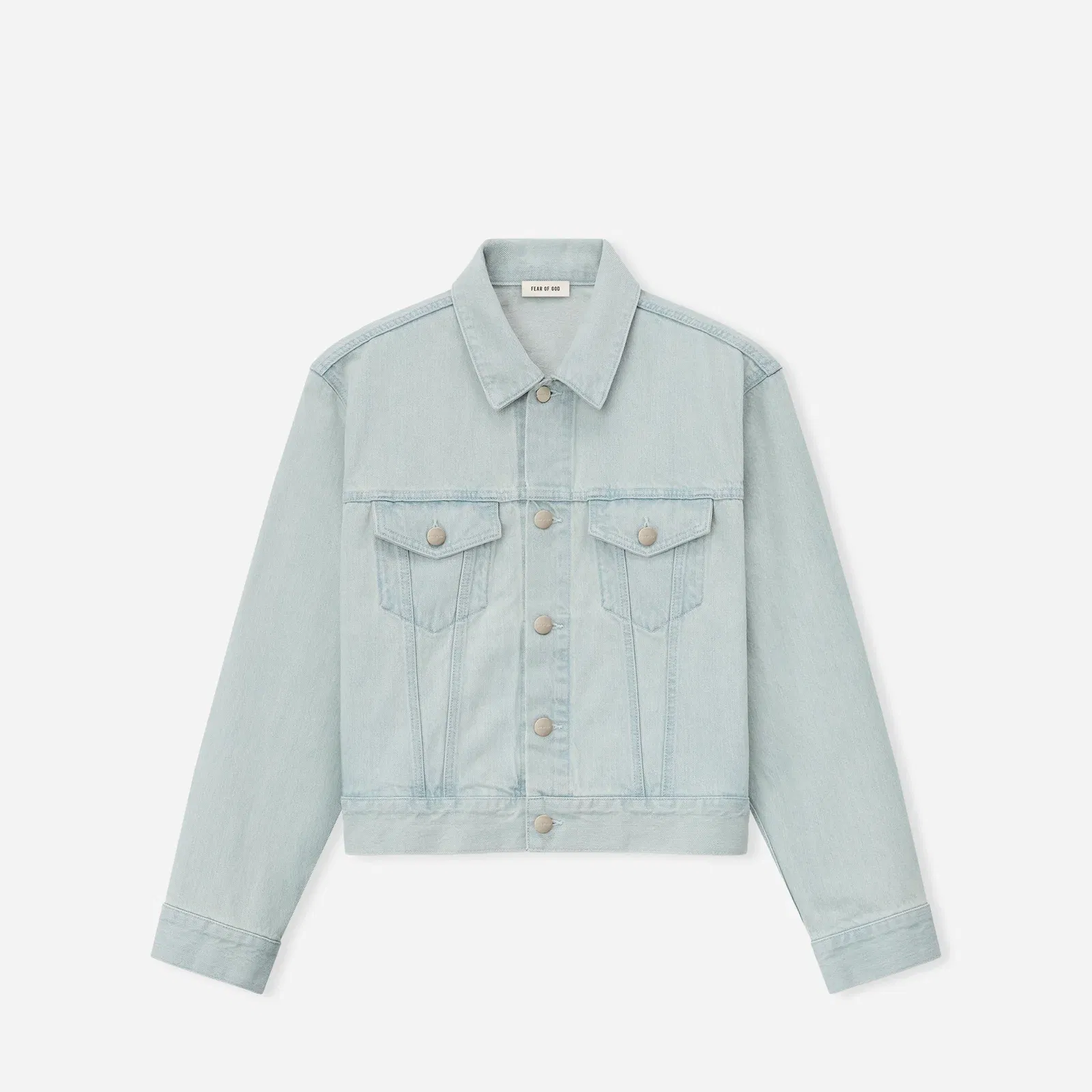 Fear Of God Bleached Denim Classic Trucker Jacket Bleach Wash