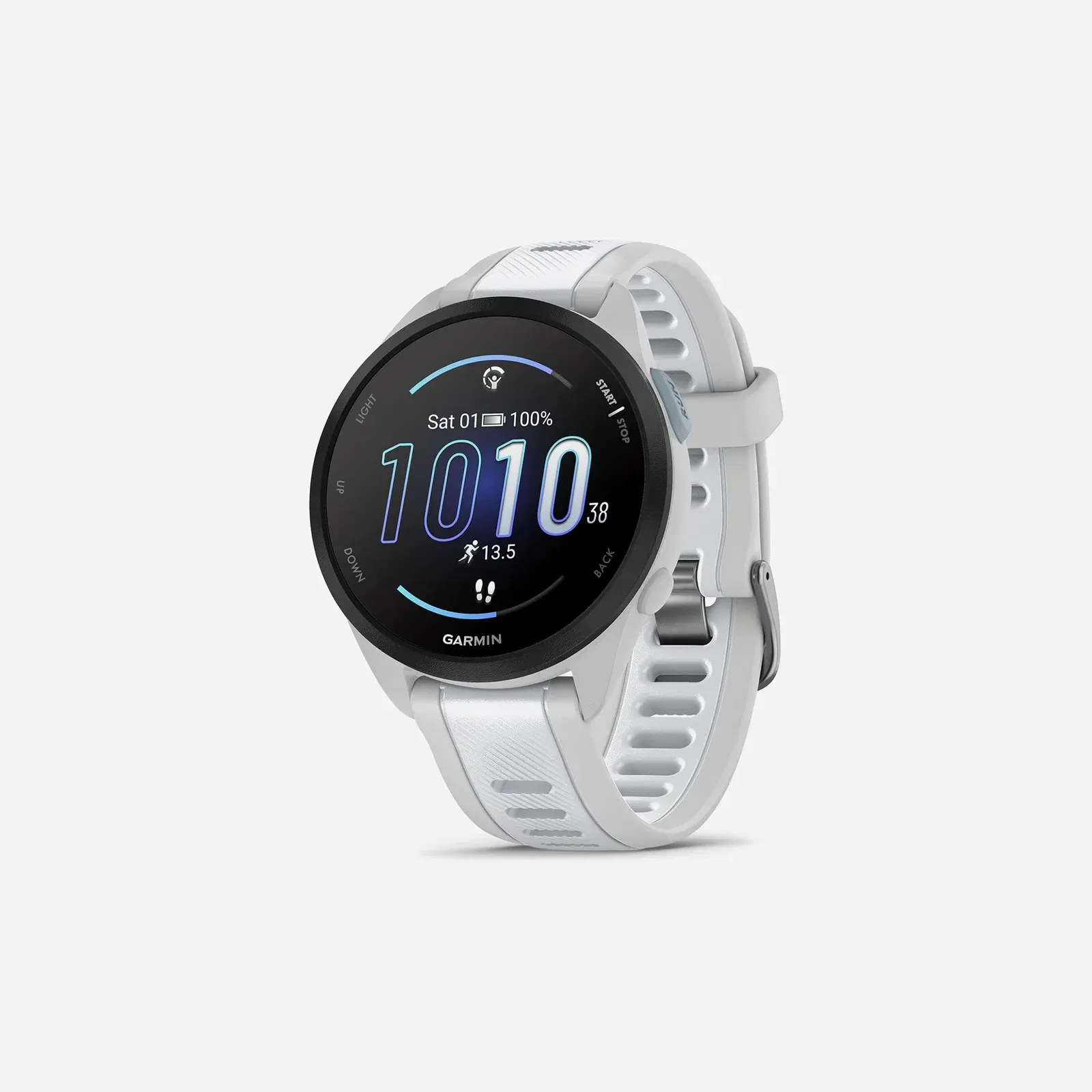 Garmin Forerunner 165, Running Smartwatch, Colorful Amoled Display, Training Metrics and Recovery Insights, Whitestone