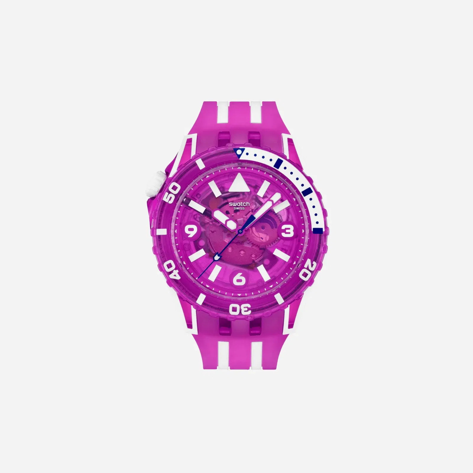 Swatch Scubaqua Flower Hat Quartz Pink Dial Analog Watch