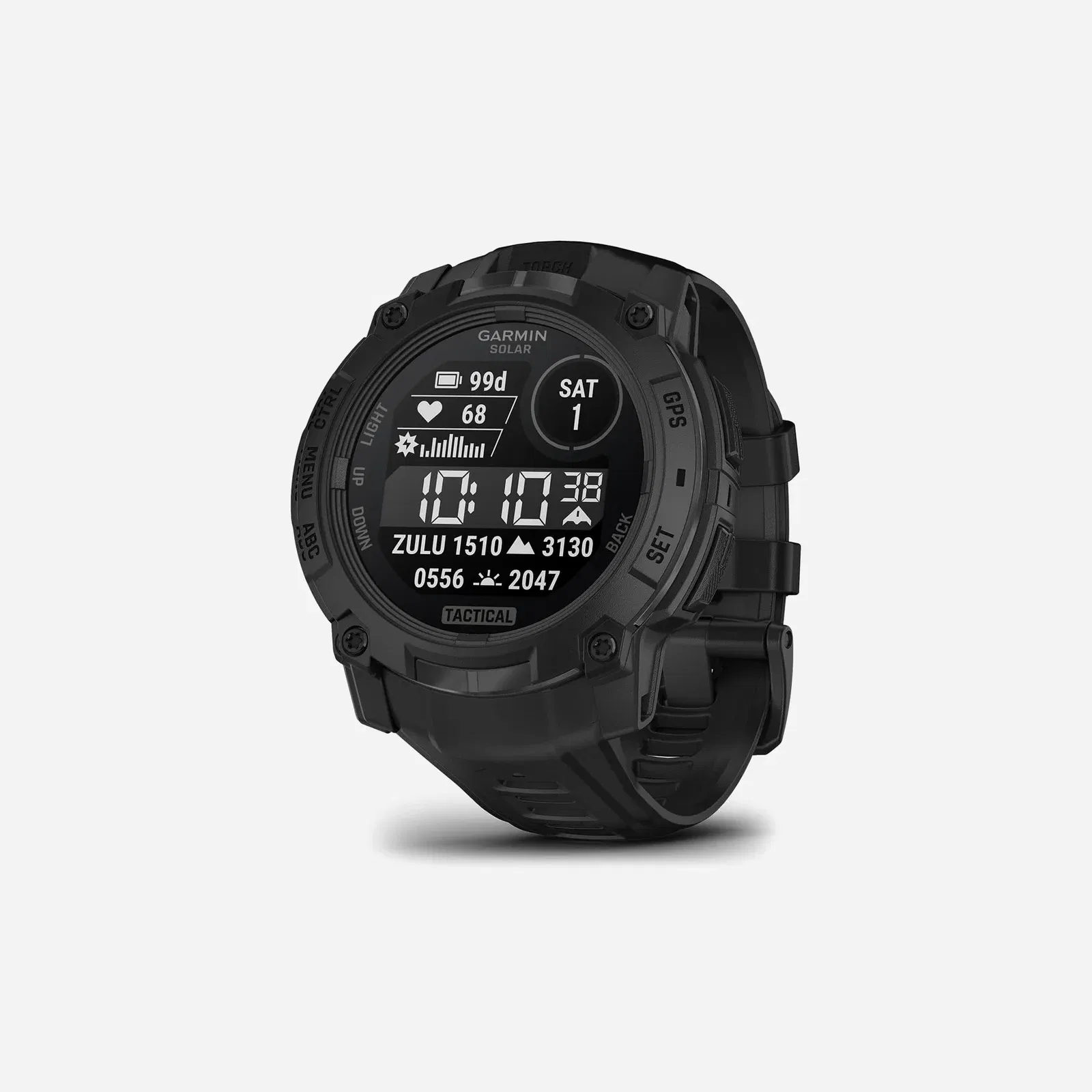 Garmin Instinct 3 Tactical Edition, 50mm, Solar Charged Display, Rugged Outdoor GPS Smartwatch