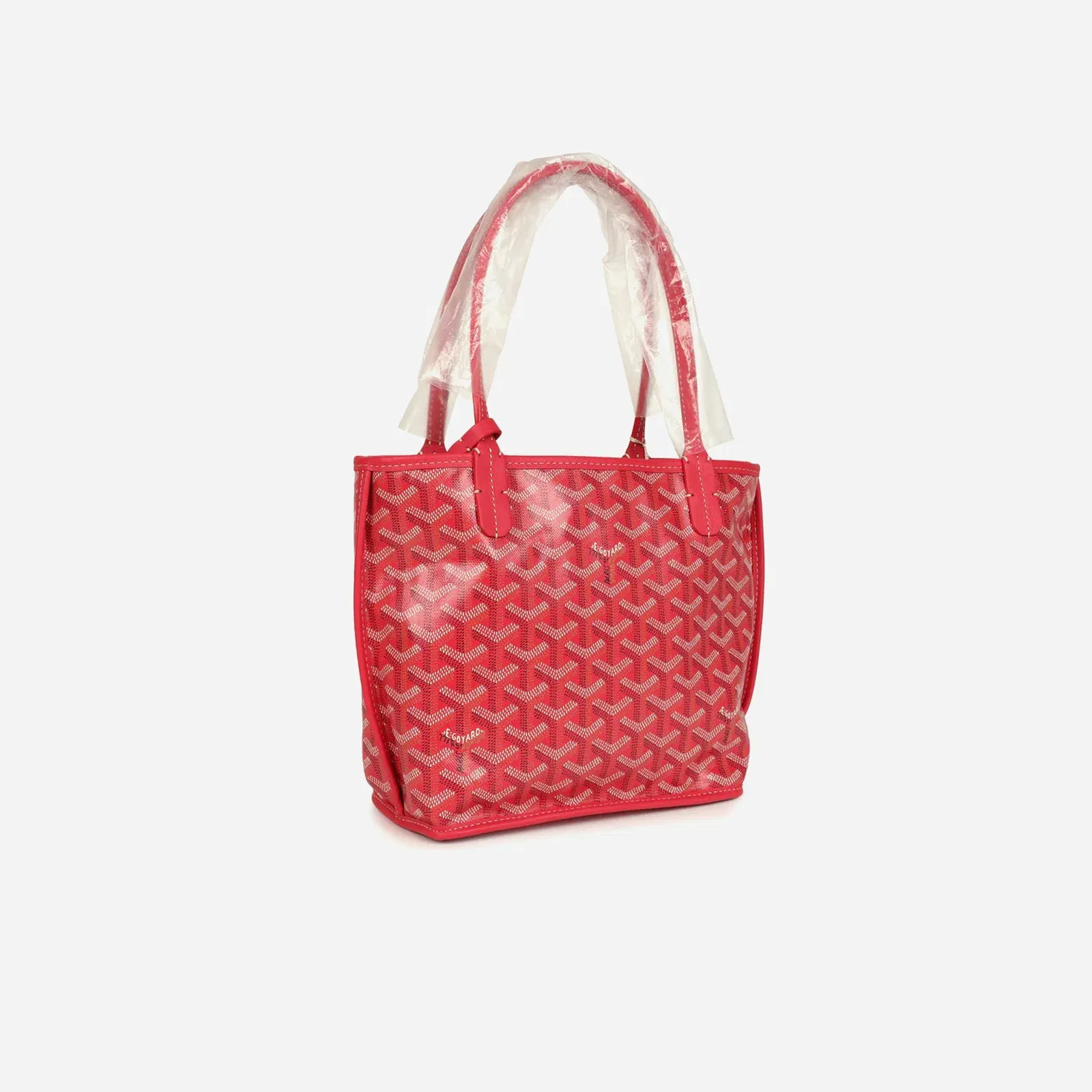 Goyard Goyardine Canvas Fuchsia Anjou Mini Tote Palladium Hardware