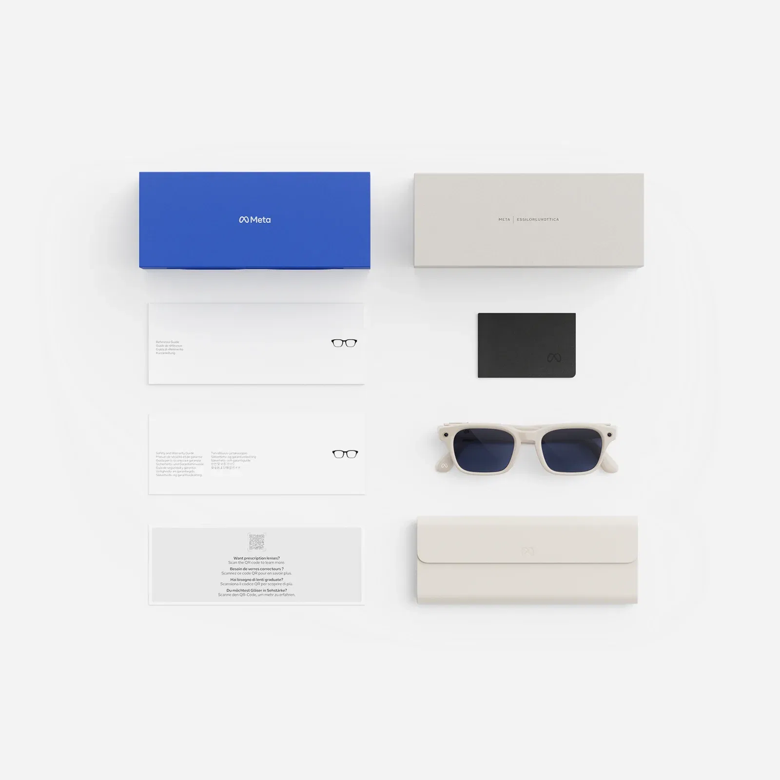 Meta AI Glasses Adventurer Linen Clear to Sapphire Transitions Lens