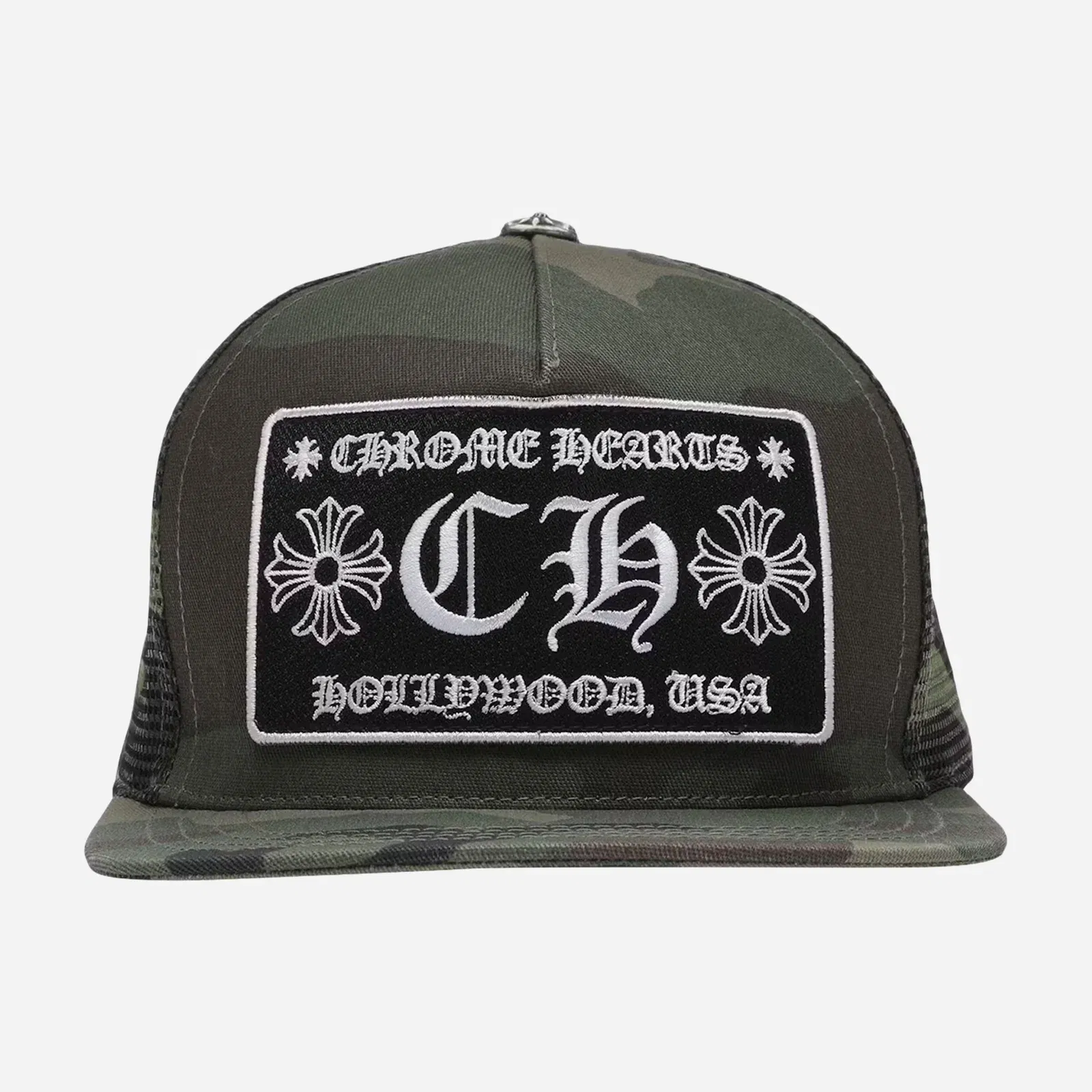 Chrome Hearts CH Hollywood Trucker Hat Camo
