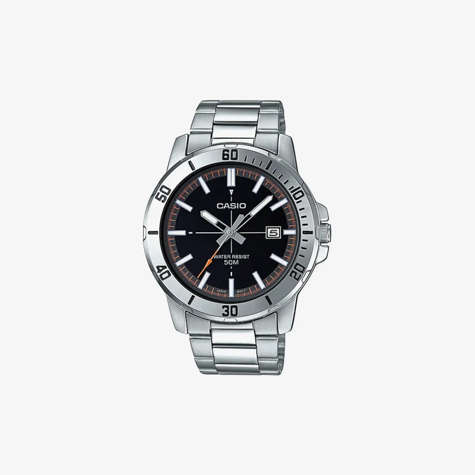 Casio Enticer MTP-VD01D-1E2VUDF Quartz Black Dial Analog Stainless Steel Watch