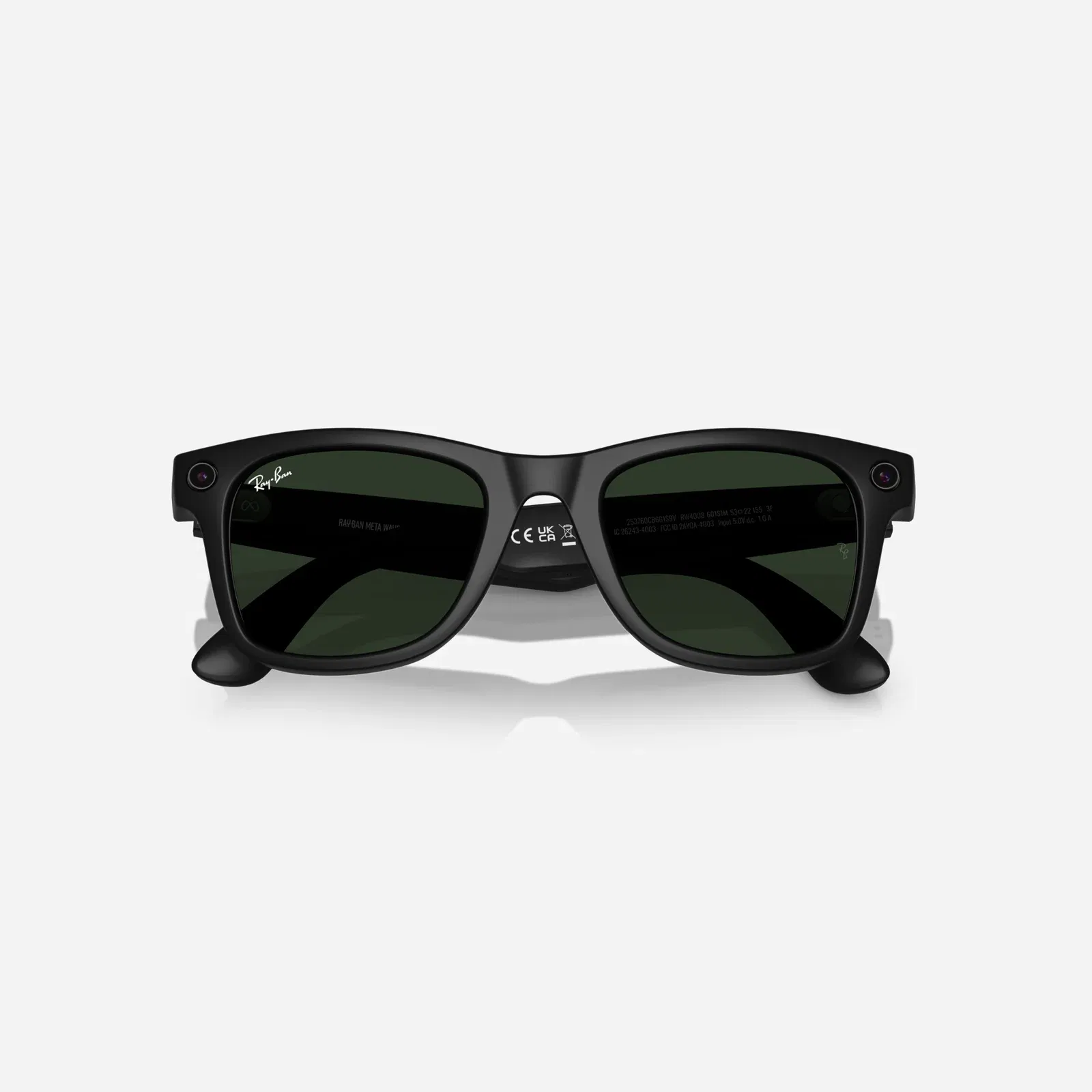 Ray-Ban Meta Wayfarer Large Matte Black Clear-Graphite Green Transition Lens Gen 1