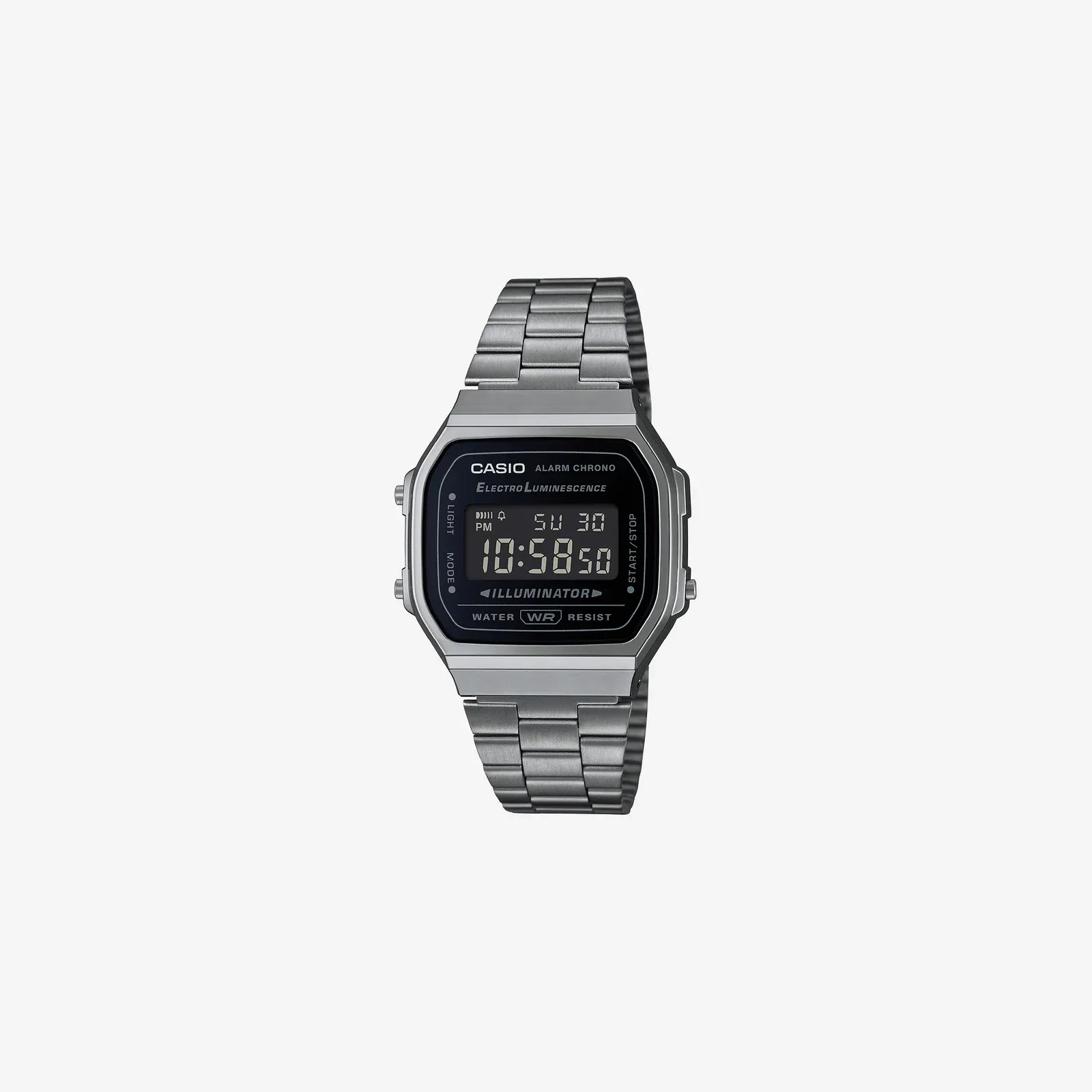 Casio Vintage A168WGG-1BDF Quartz Black Dial Digital Stainless Steel Watch
