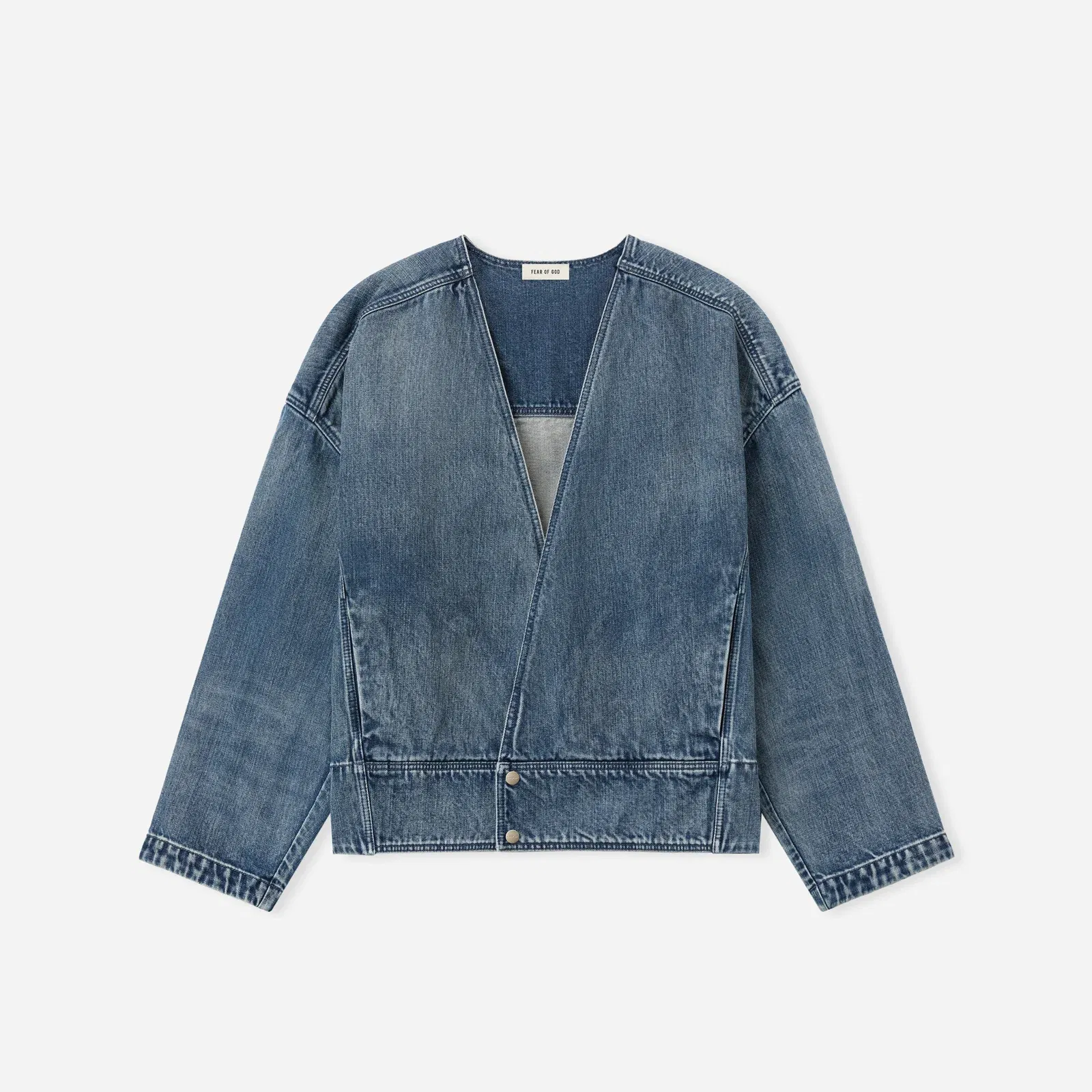 Fear Of God Denim Lapelless Jacket Medium Indigo