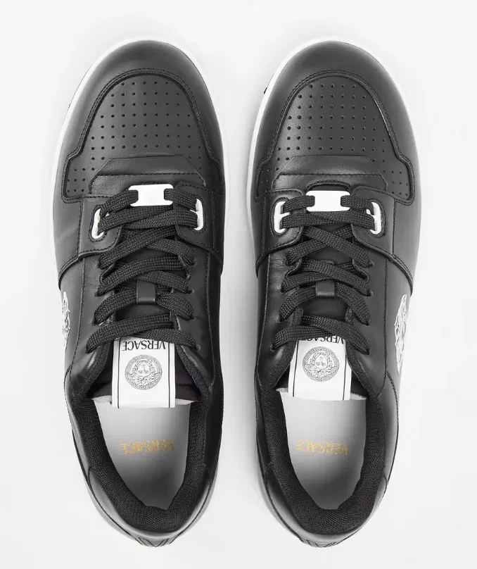 Versace Men's Medusa Sneak Low-Top Trainers Black