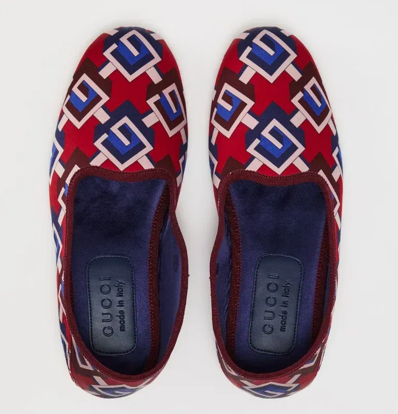 Gucci Men's Full Fit Slippers Rd BluBCoIv/BCo