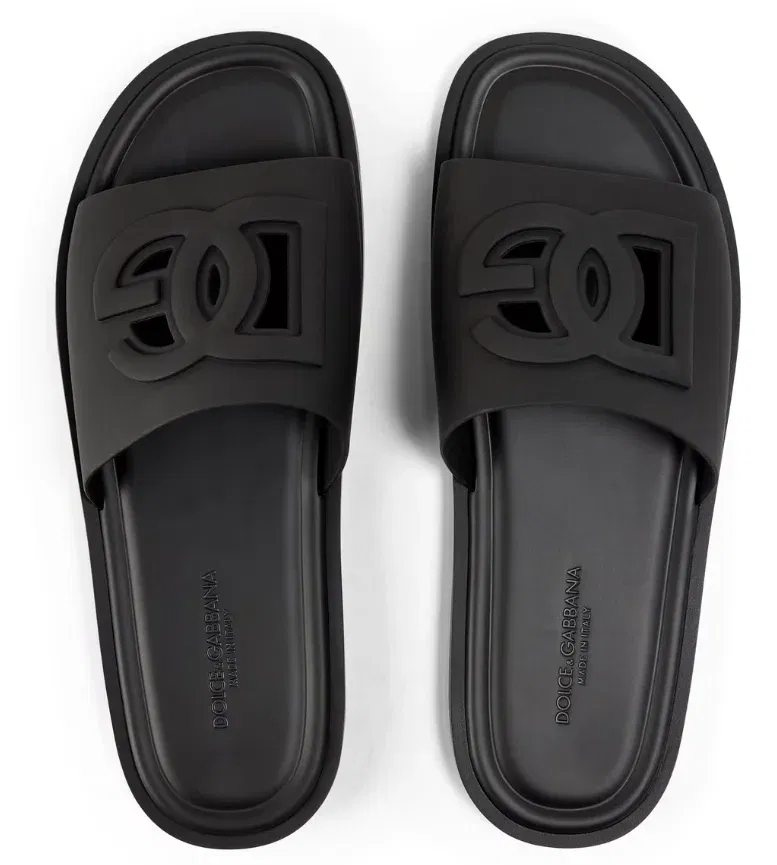 Dolce and Gabbana DG Rubber Cut Slide Sn63