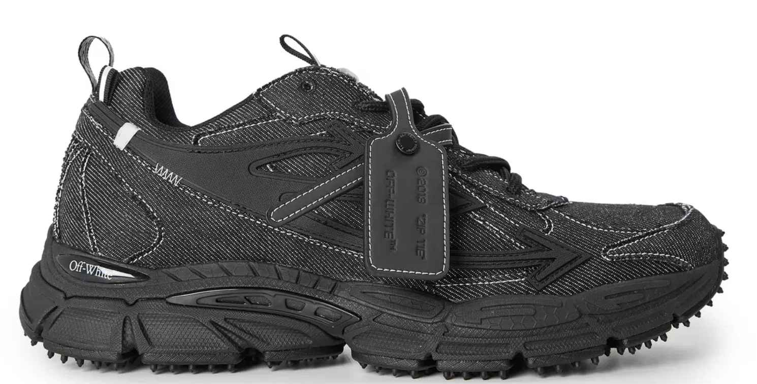 Off White Men's Denim BRB Trainers Black