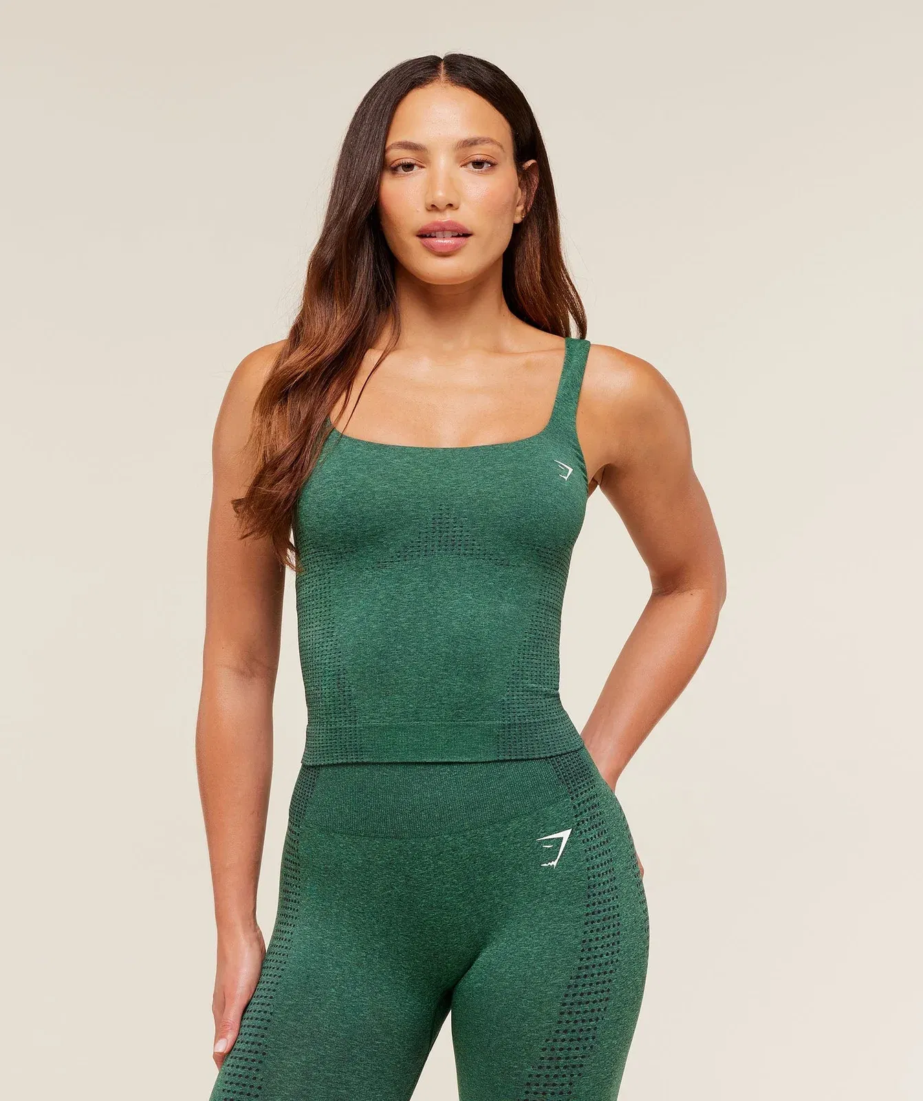 Gymshark Vital Tank With Shelf - GS Lift Green/ Marl