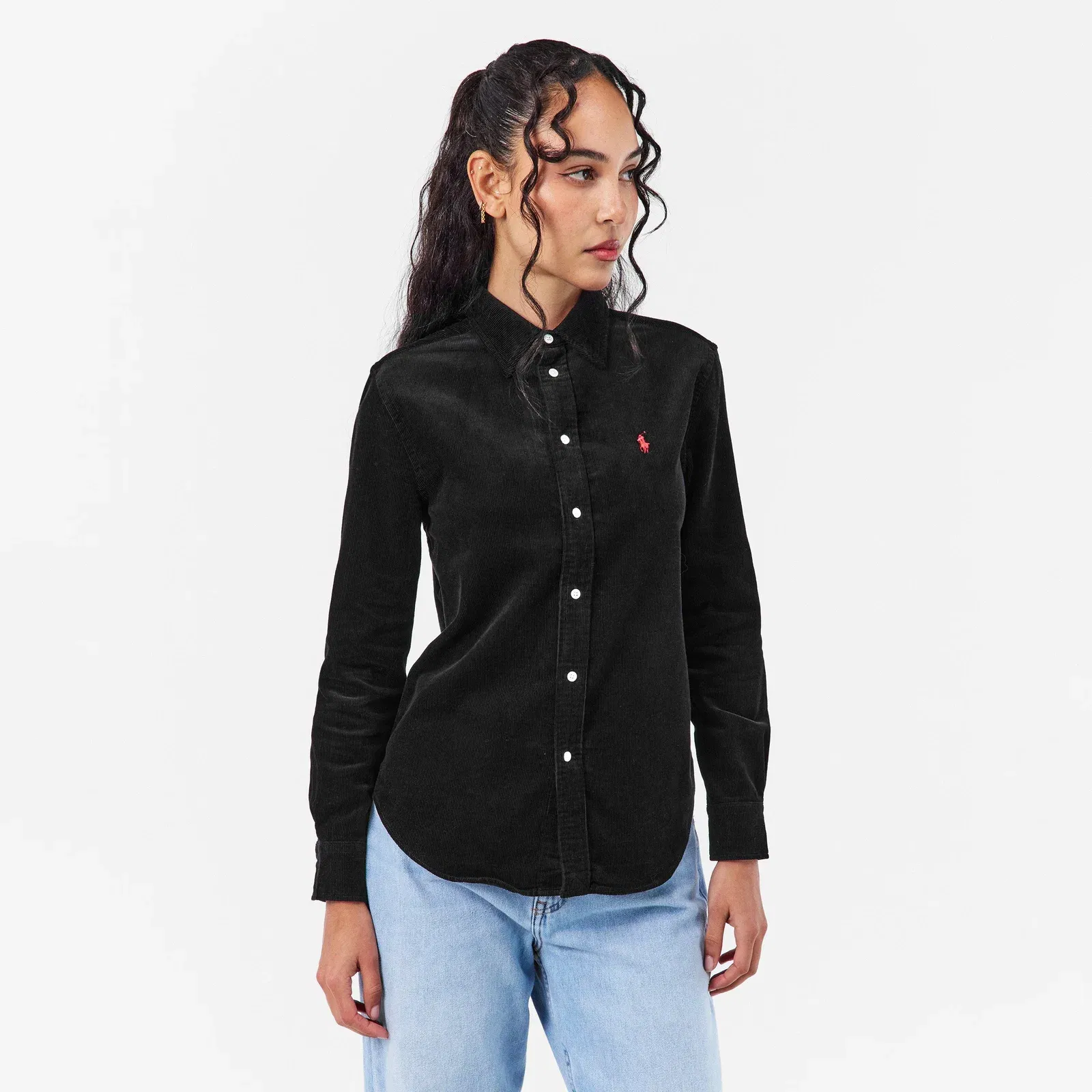 Women's Cord Long-Sleeve Plain Shirt