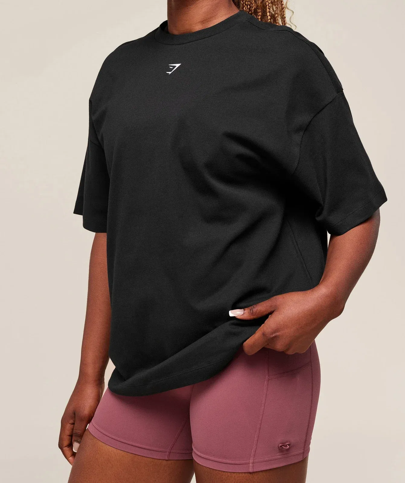 Gymshark Forged By Iron Graphic Oversized T-Shirt - Black