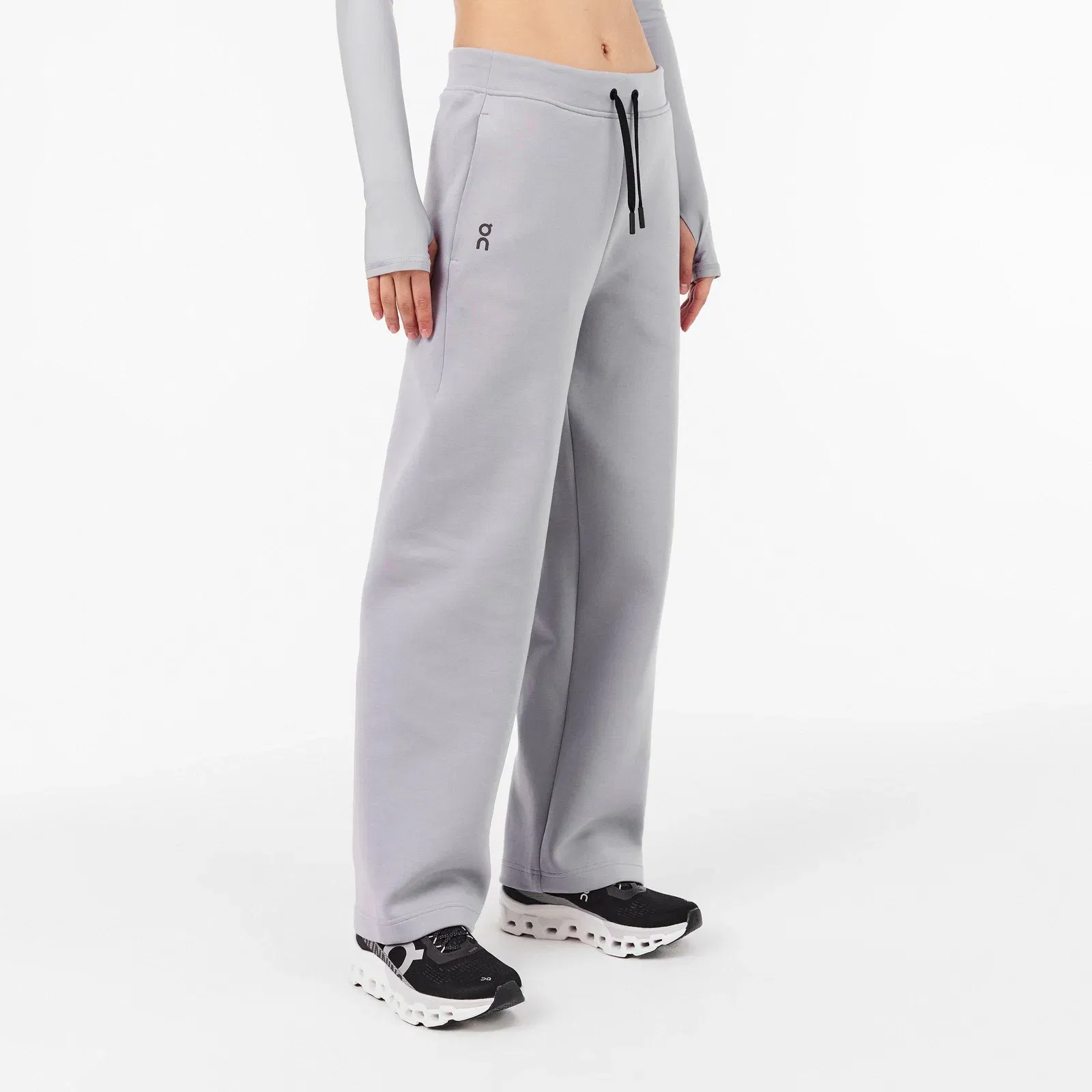 Women's Open Hem Fleece Jogging Bottoms, Open Hem Design