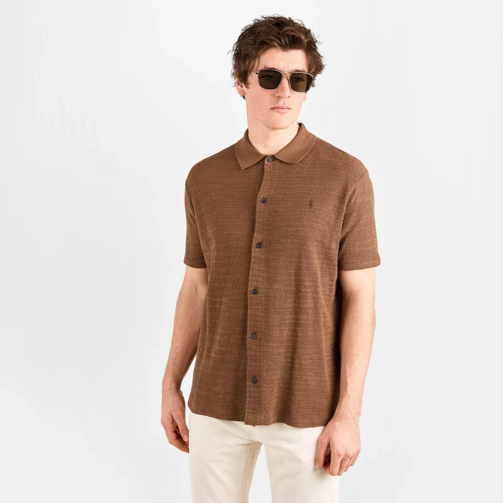Men's Short-Sleeve Plain Shirt