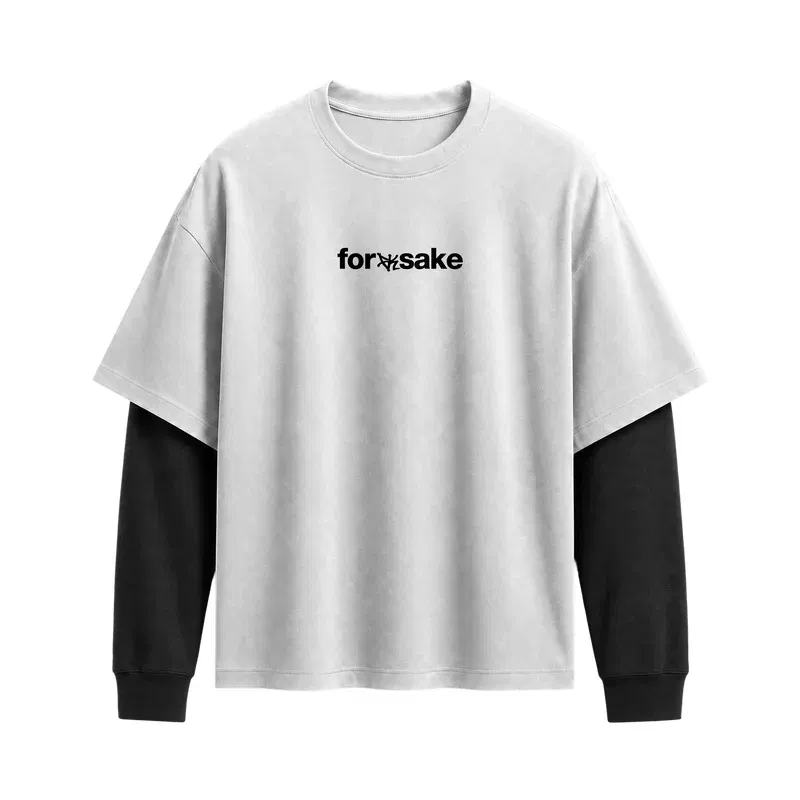 Forfksake Vision Double Layered T-Shirt White