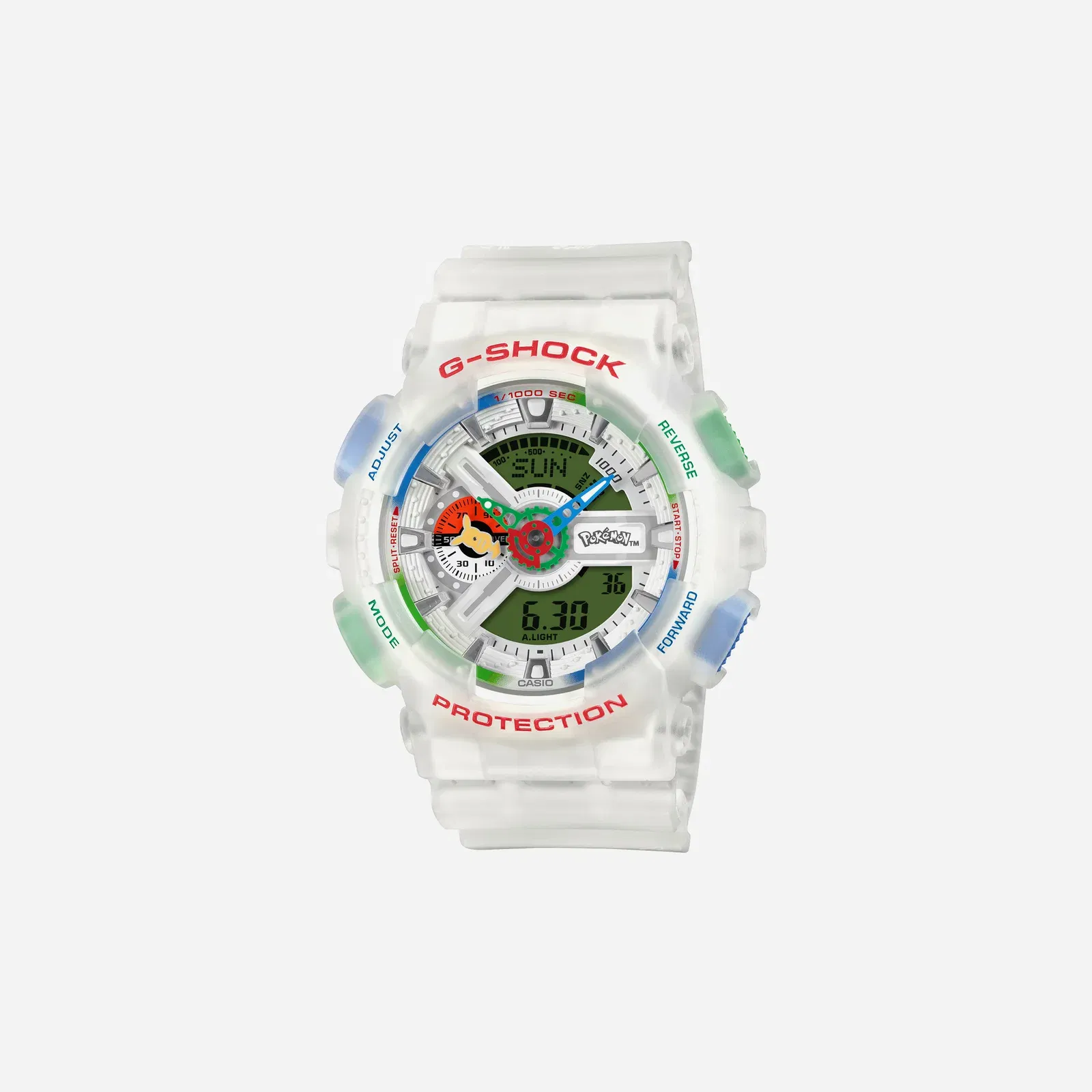 Casio G-Shock GA-110PKM-7A 30 Years of Pokemon Limited Edition White Dial Resin Strap Watch