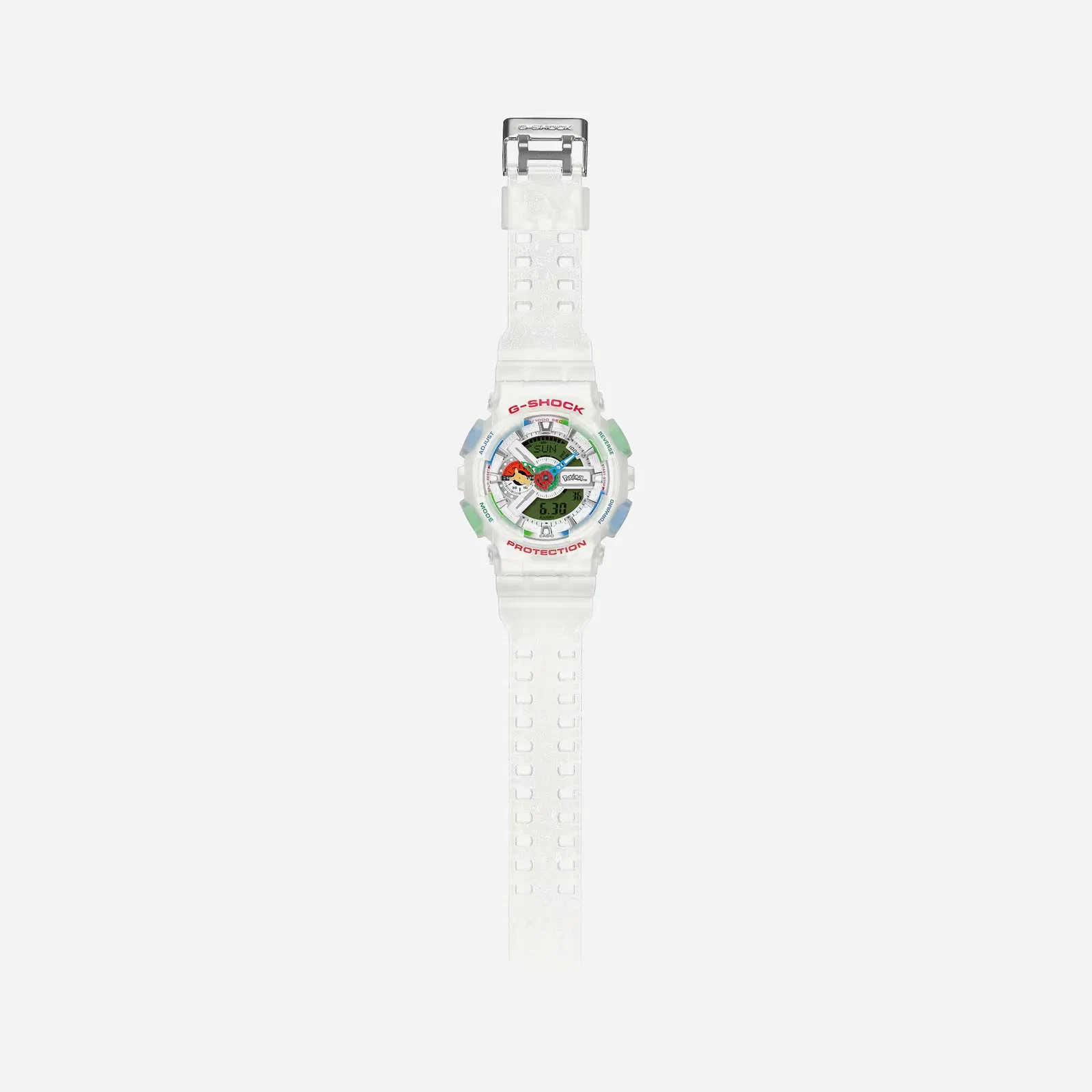 Casio G-Shock GA-110PKM-7A 30 Years of Pokemon Limited Edition White Dial Resin Strap Watch