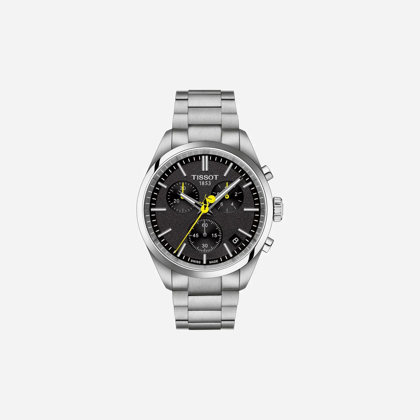 Tissot PR 100 Tour De France Black Dial Silver Stainless Steel Watch