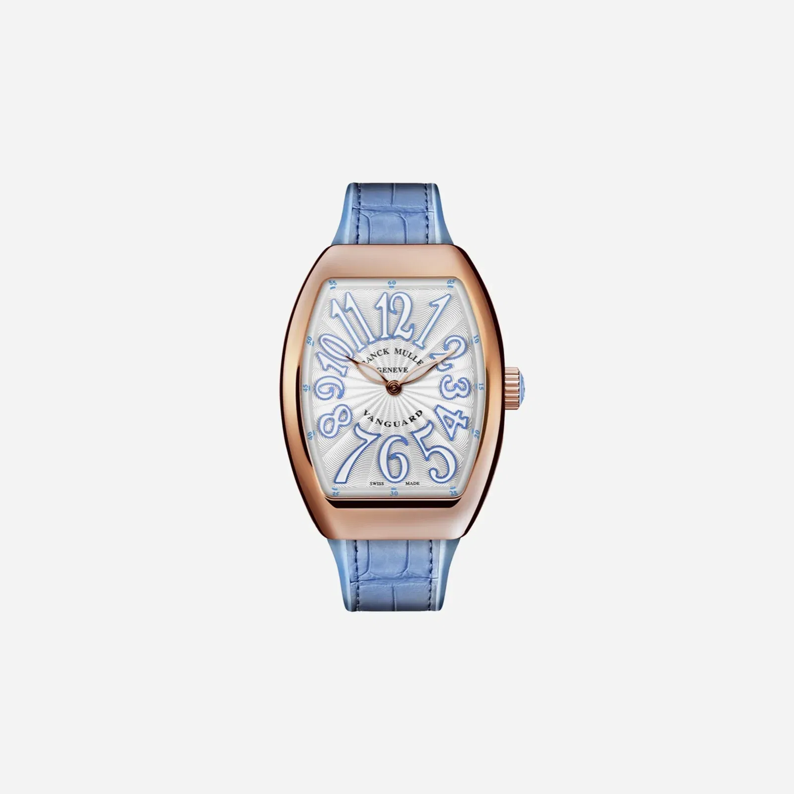Franck Muller Vanguard Lady Silver Dial Leather Strap Watch WMNS - V 32 QZ (BL)5N