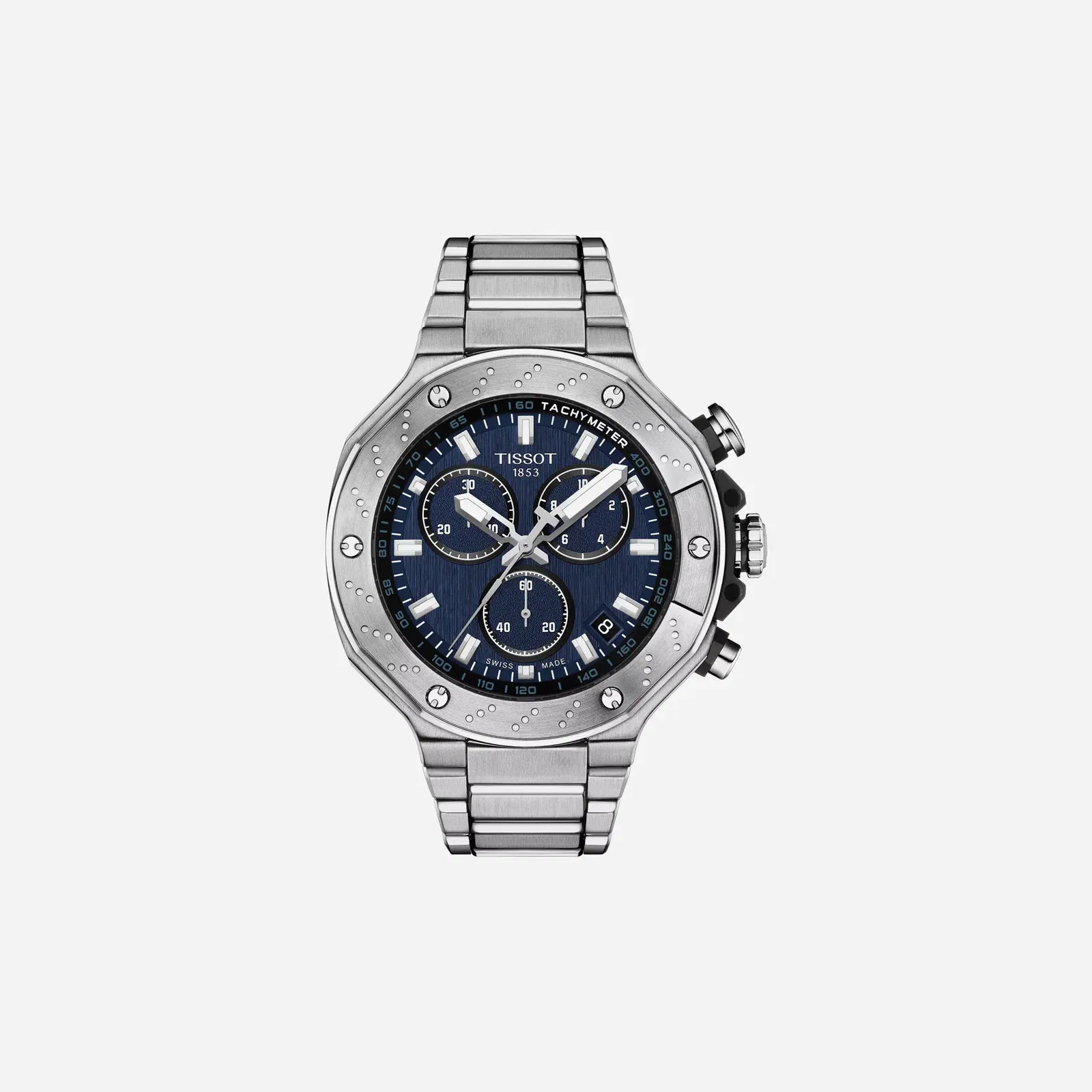 Tissot T-Race Chronograph Blue Dial Silver Stainless Steel Watch