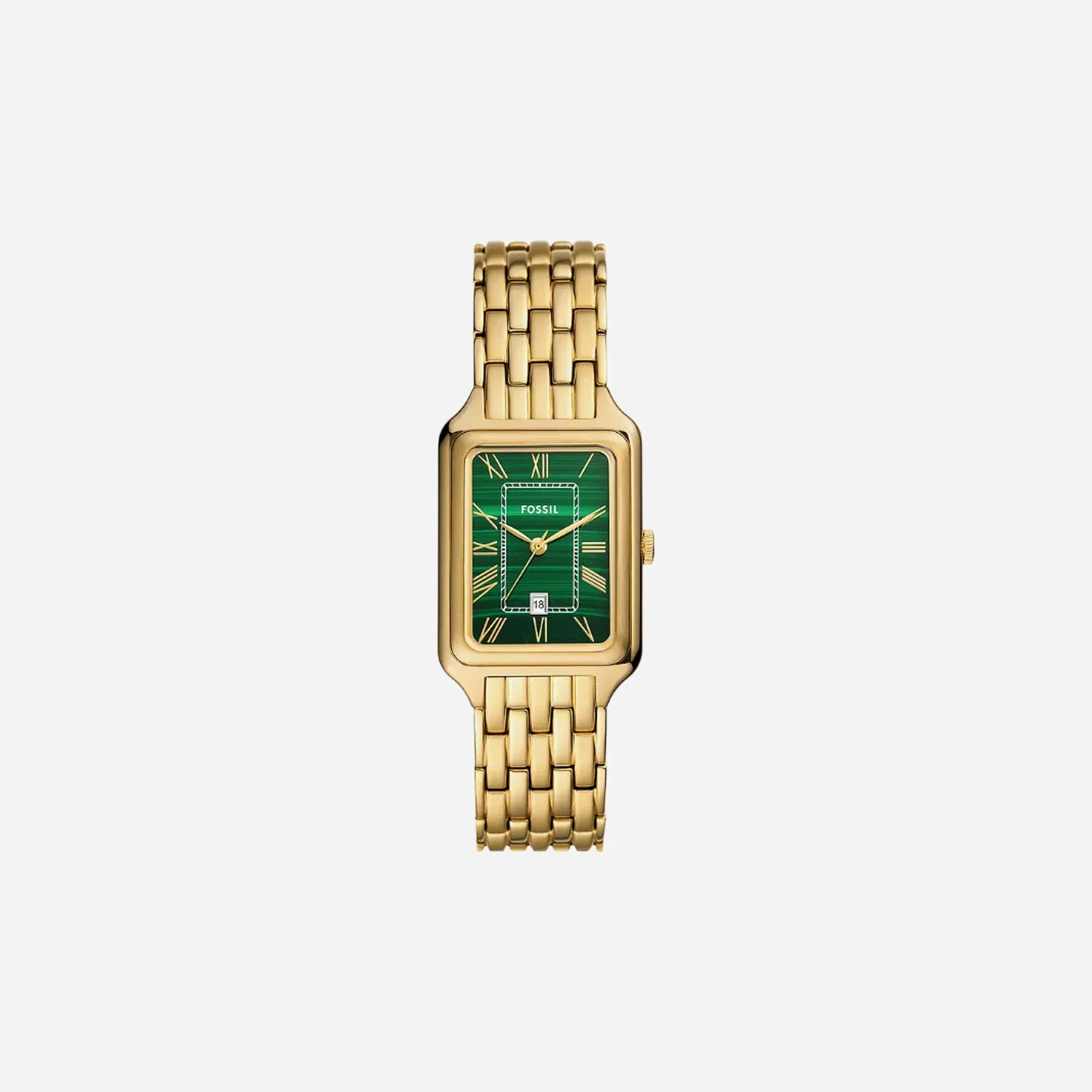 Fossil Raquel Three-Hand Date Green Dial Gold-Tone Stainless Steel Watch