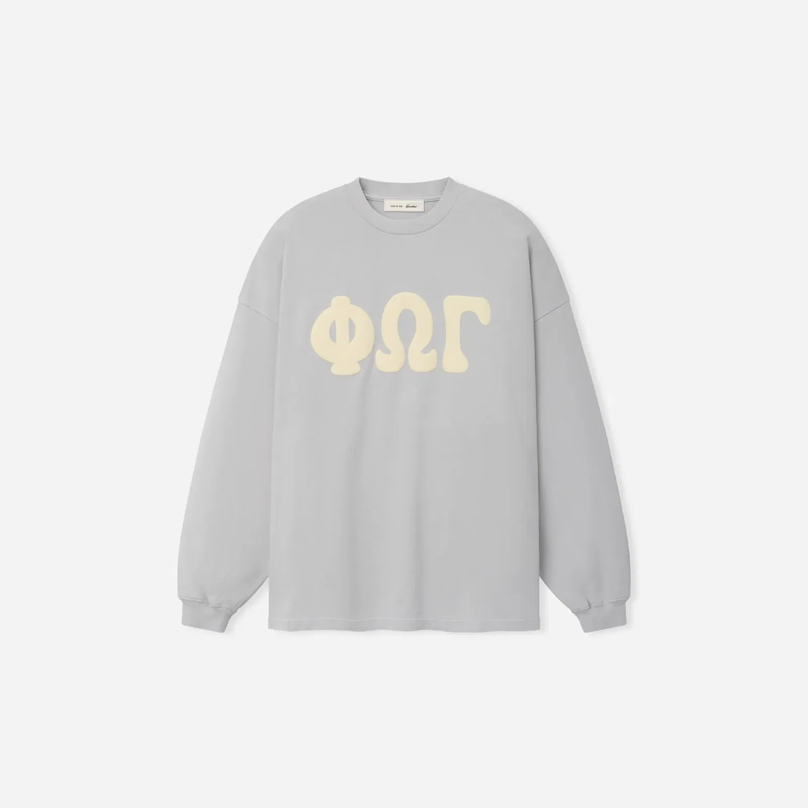 Fear Of God Essentials Heavy Jersey Merch Long Sleeve T-Shirt Washed Overcast