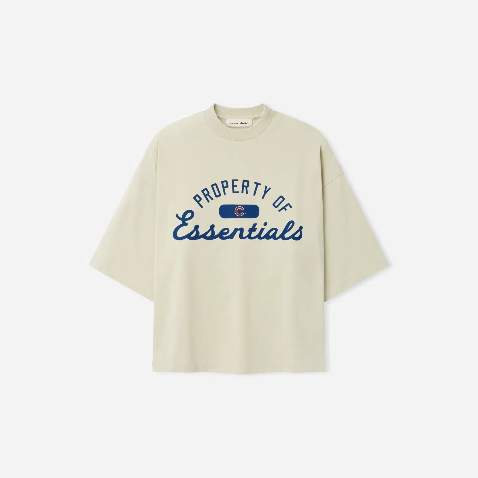 Fear Of God Essentials Cubs Merch T-Shirt Sandstone