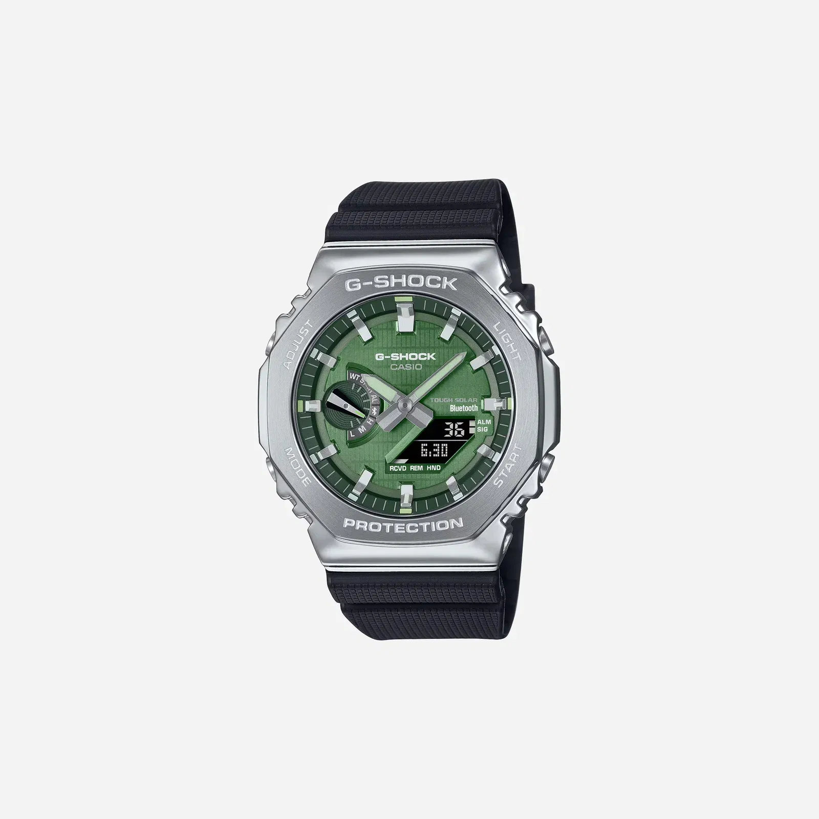Casio G-Shock GM-2100G-1A3 Green Dial Black Resin Strap Watch
