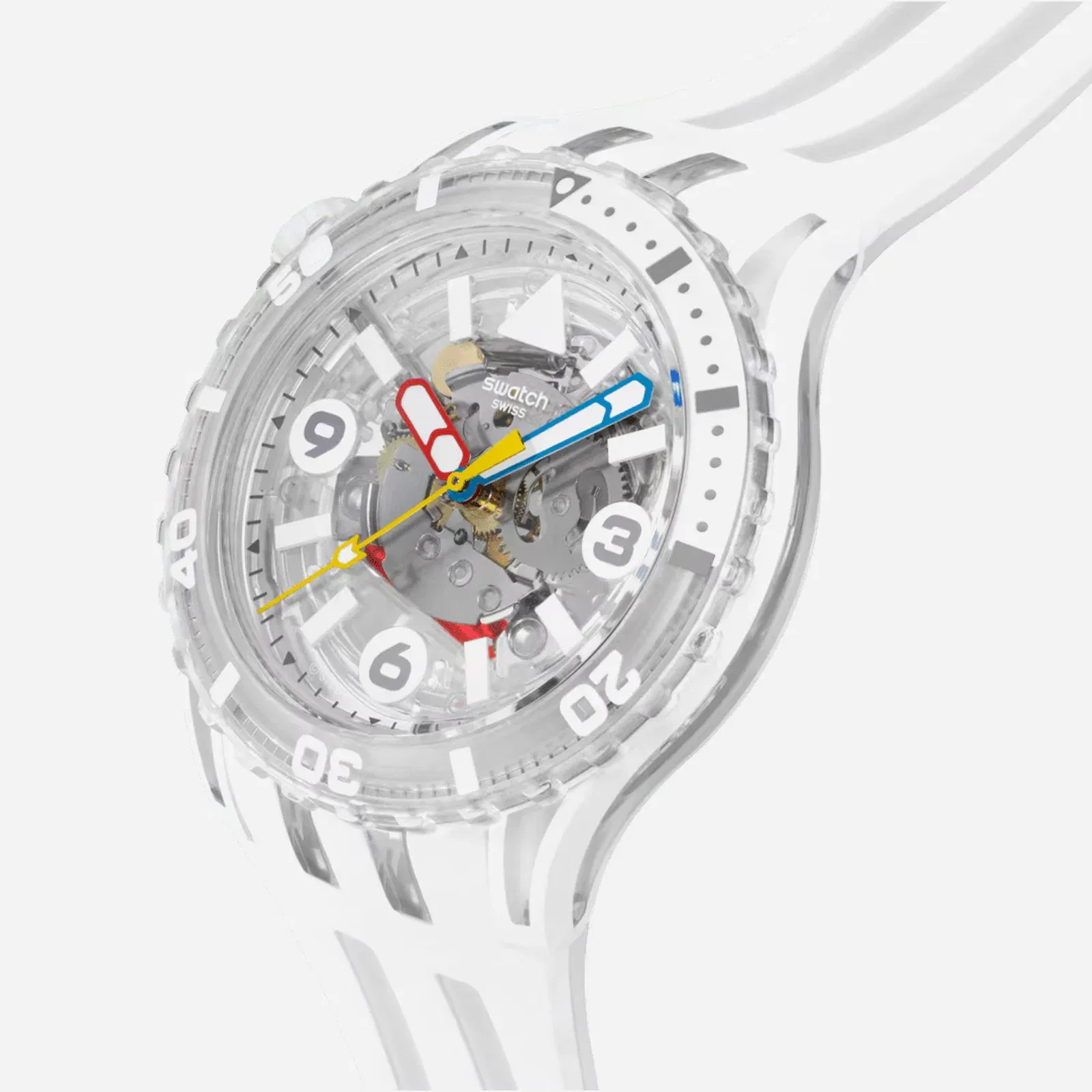 Swatch Scubaqua Aurelia Aurita Quartz Transparent Dial Analog Watch