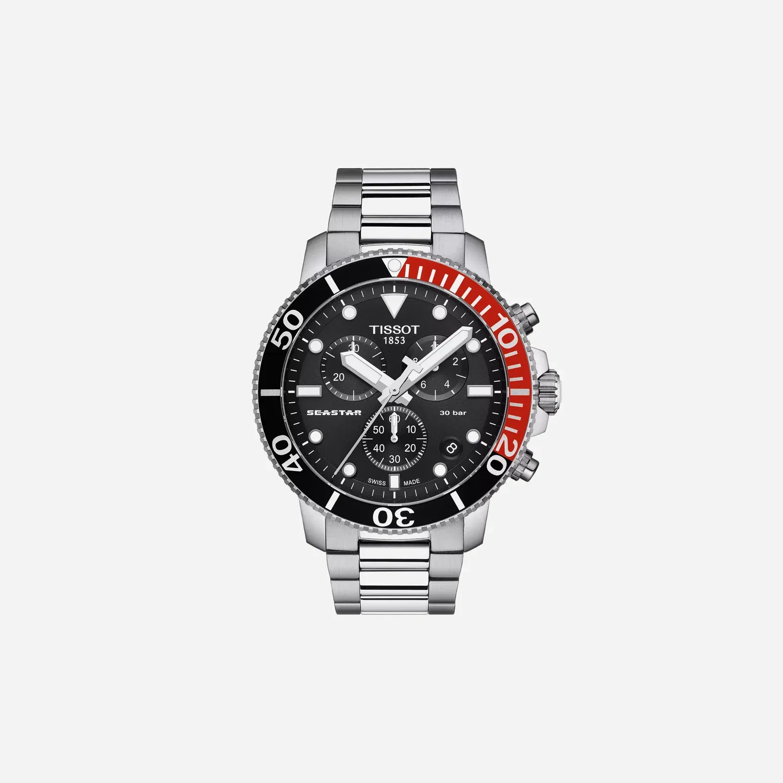 Tissot Seastar 1000 Chronograph Quartz Dial Silver Stainless Steel Watch