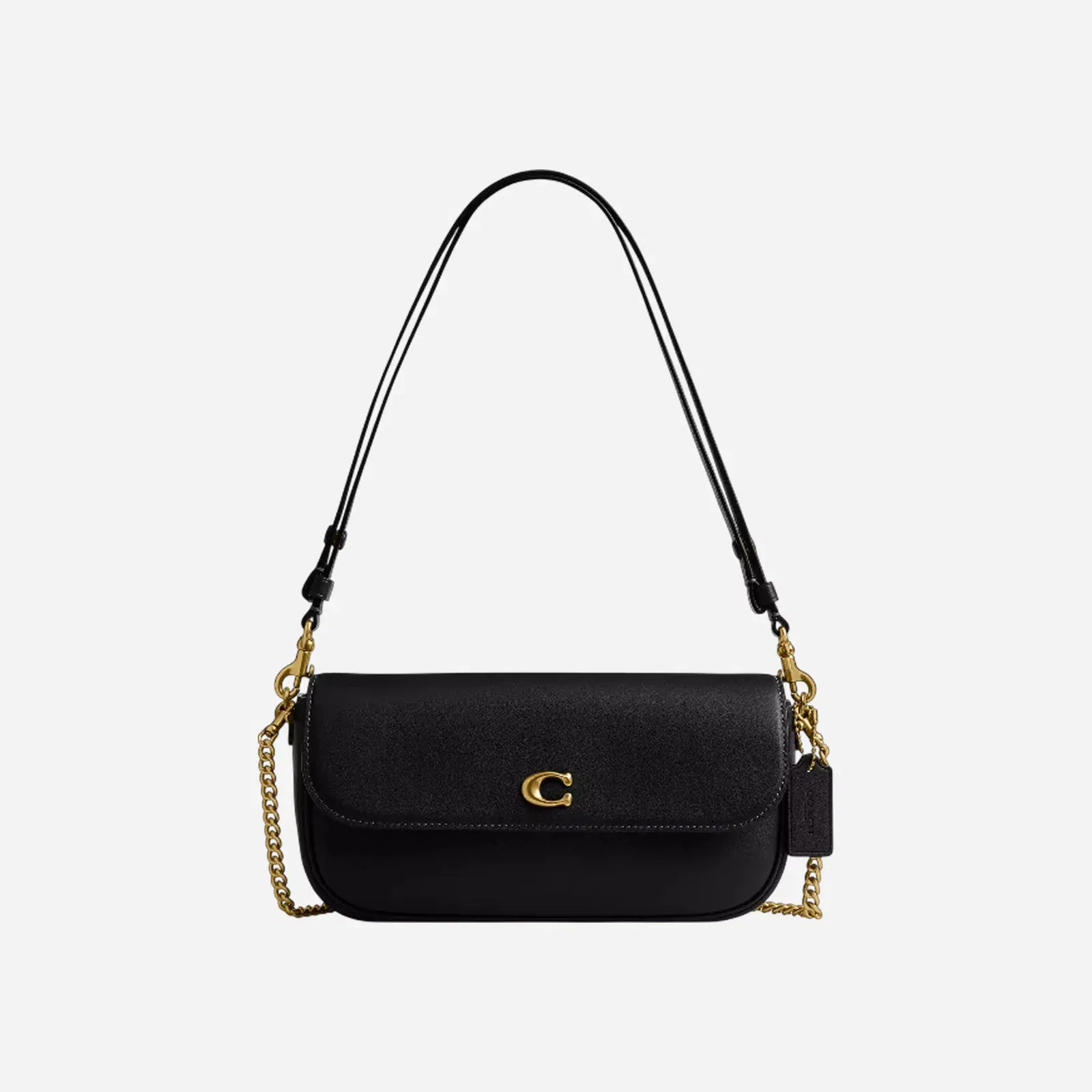 Coach Brook Flap Chain Bag Black
