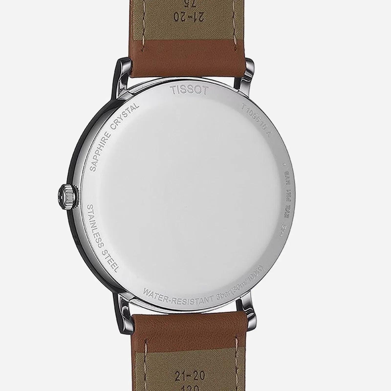 Tissot Everytime 42mm Plongeur Dial Brown Leather Strap Watch