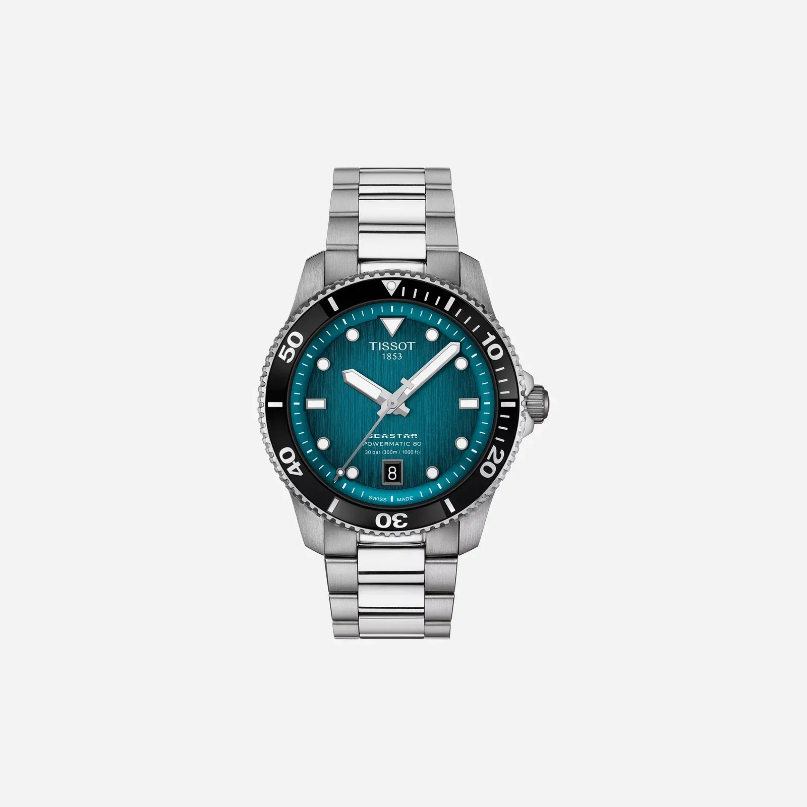 Tissot Seastar 1000 Powermatic 80 40mm Blue Dial Silver Stainless Steel Watch