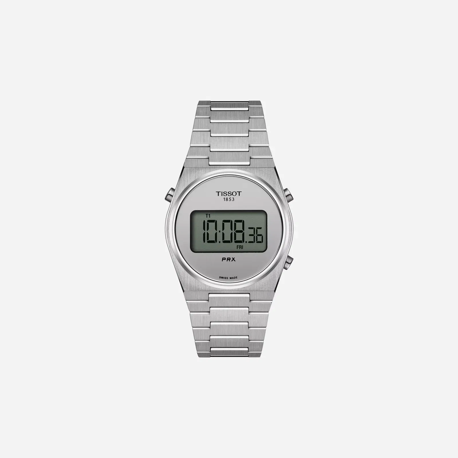 Tissot PRX Digital Quartz Dial Silver Stainless Steel Watch 35mm