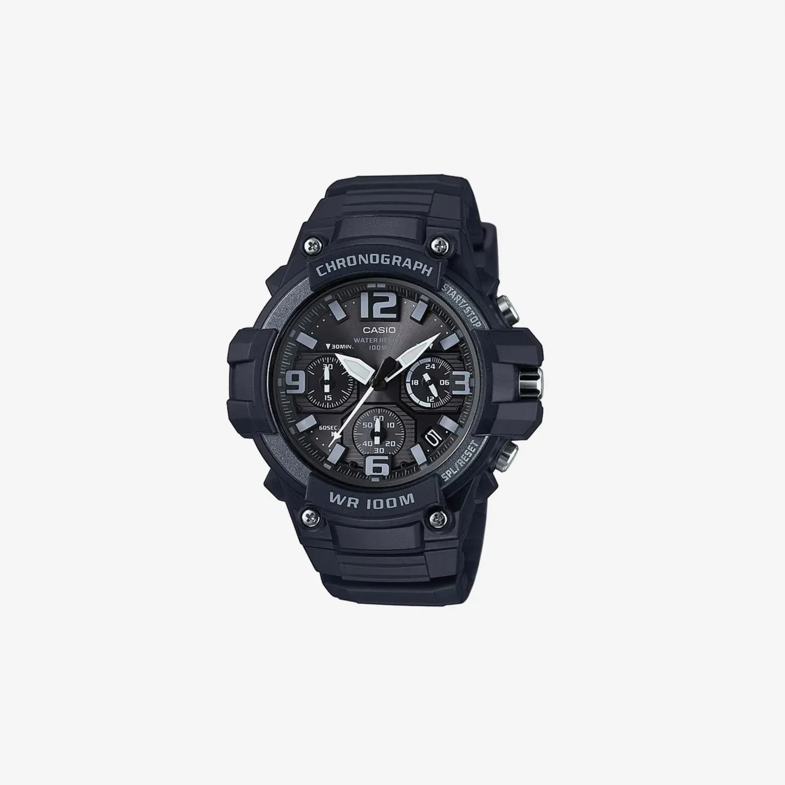 Casio MCW-100H-1A3VCF Heavy Duty Chronograph Black Watch