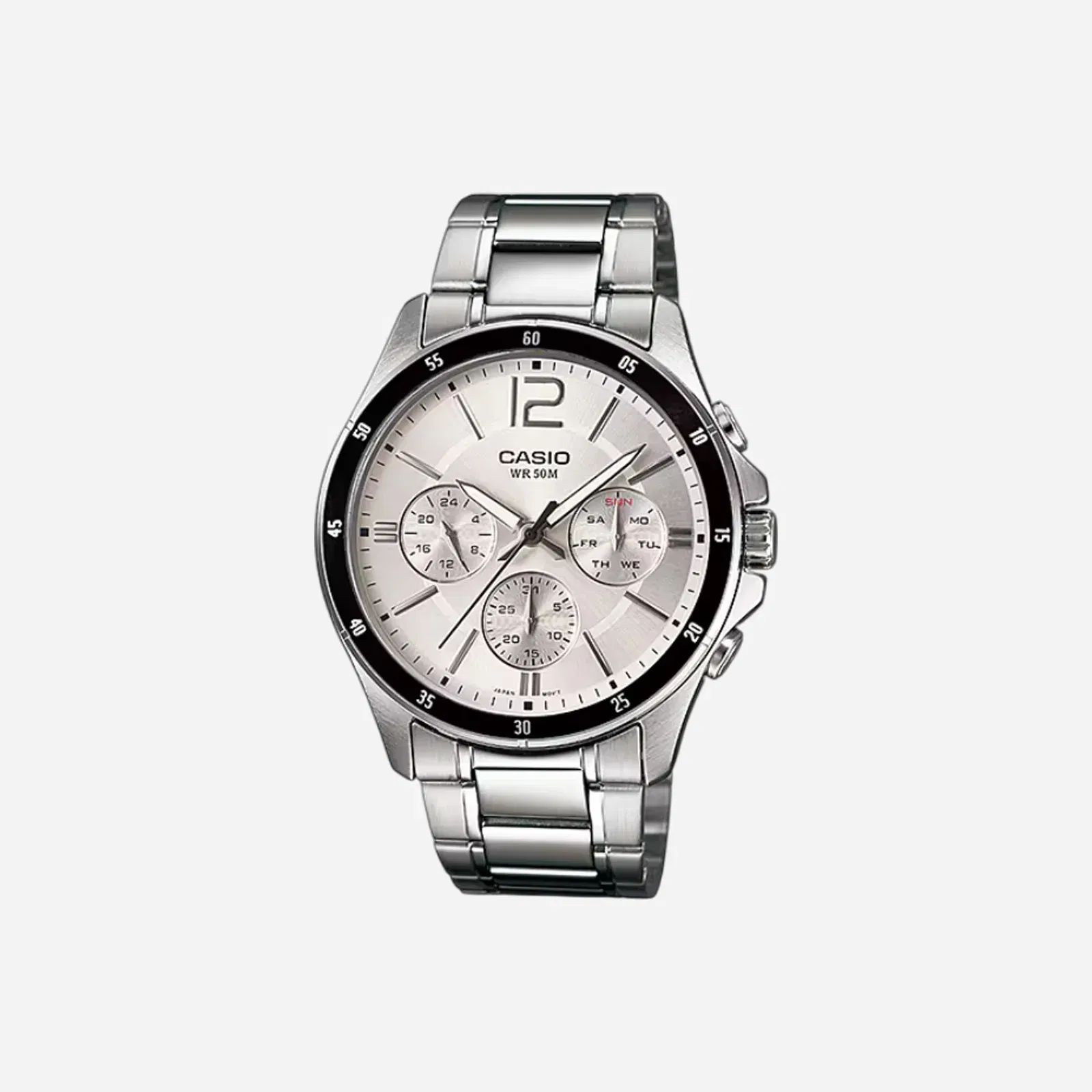 Casio Enticer Men Silver Analogue watch A833 MTP-1374D-7AVDF