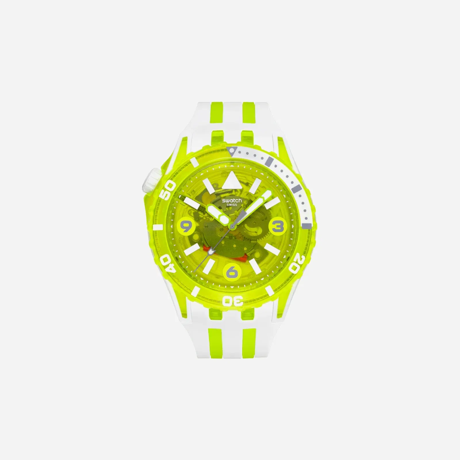 Swatch Scubaqua Egg Yolk Quartz Yellow Dial Analog Watch