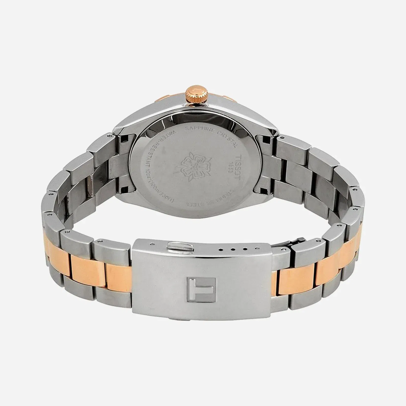 Tissot PR 100 Sport Chic Anthracite Dial Silver & Rose Gold PVD Watch